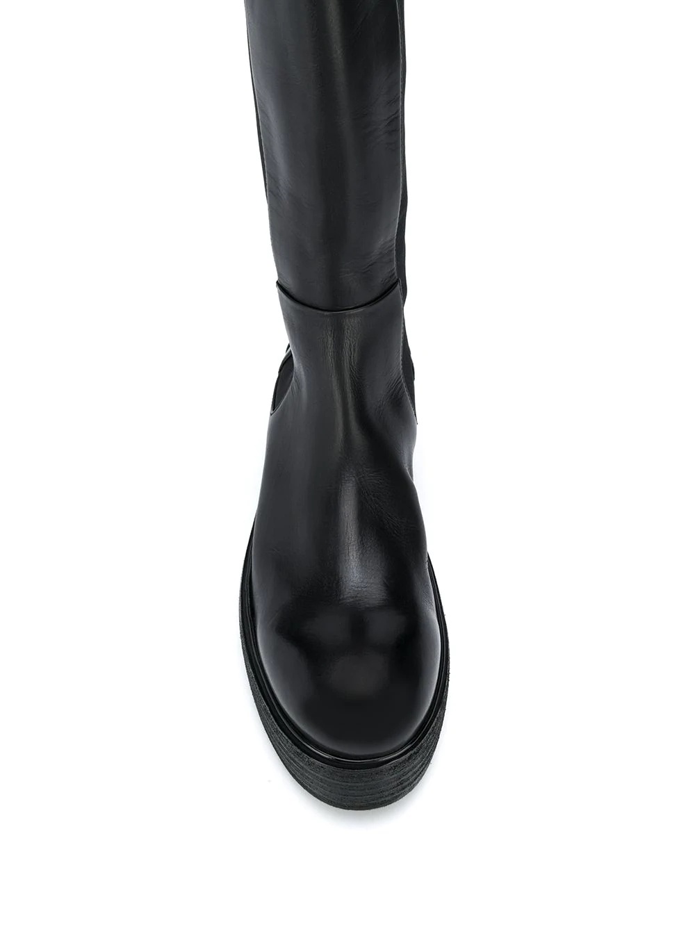 chunky sole leather boots - 4