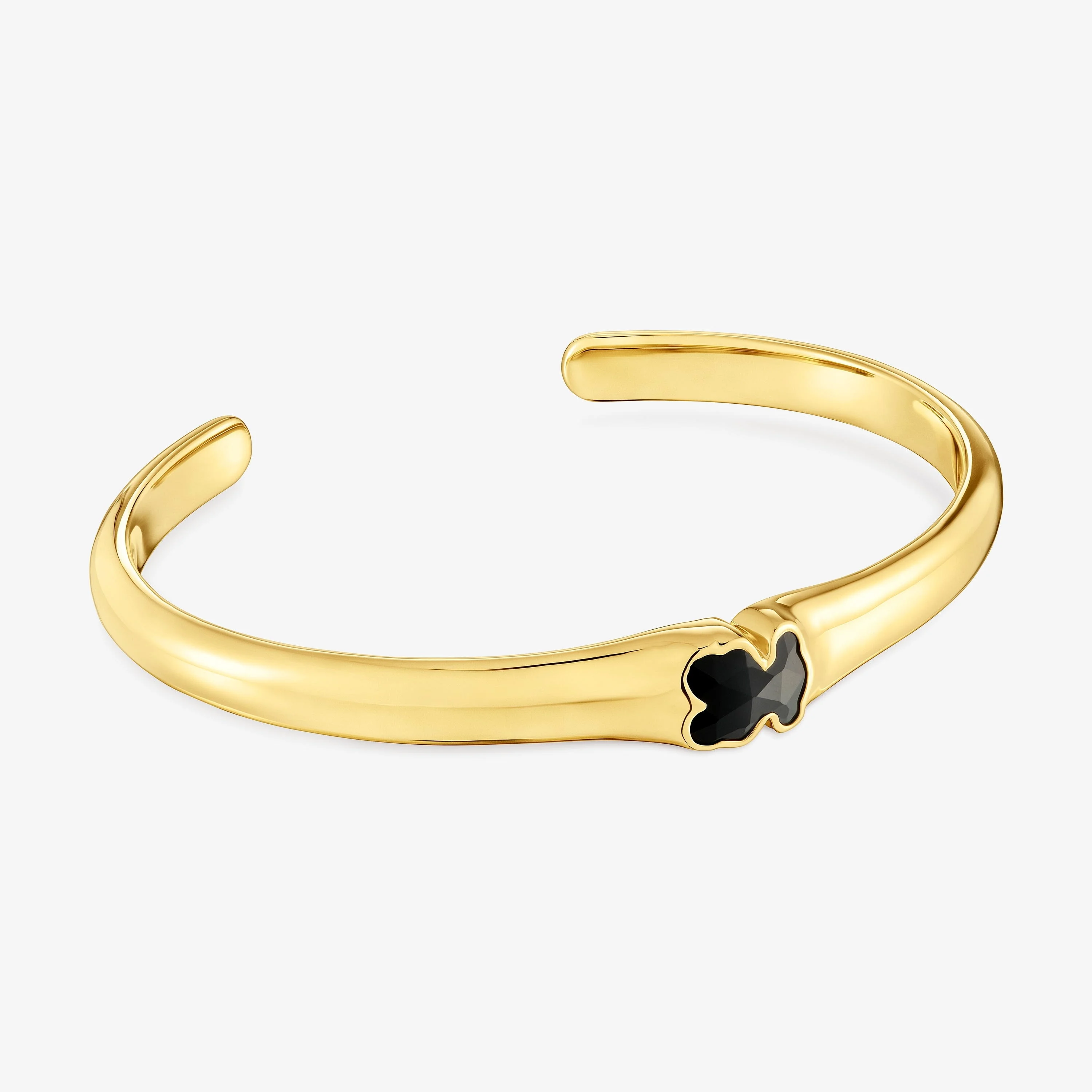 18K gold vermeil Bangle with onyx bear motif TOUS Icon Color - 1
