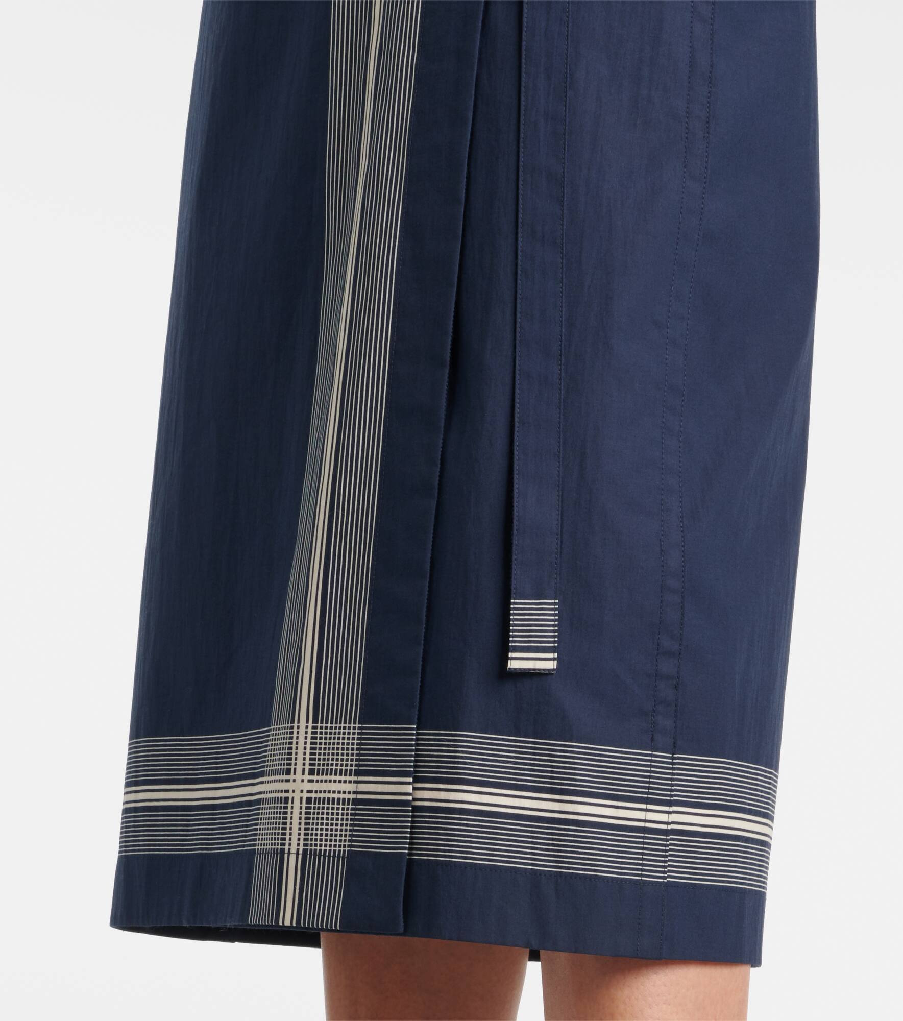 Striped cotton wrap skirt - 5
