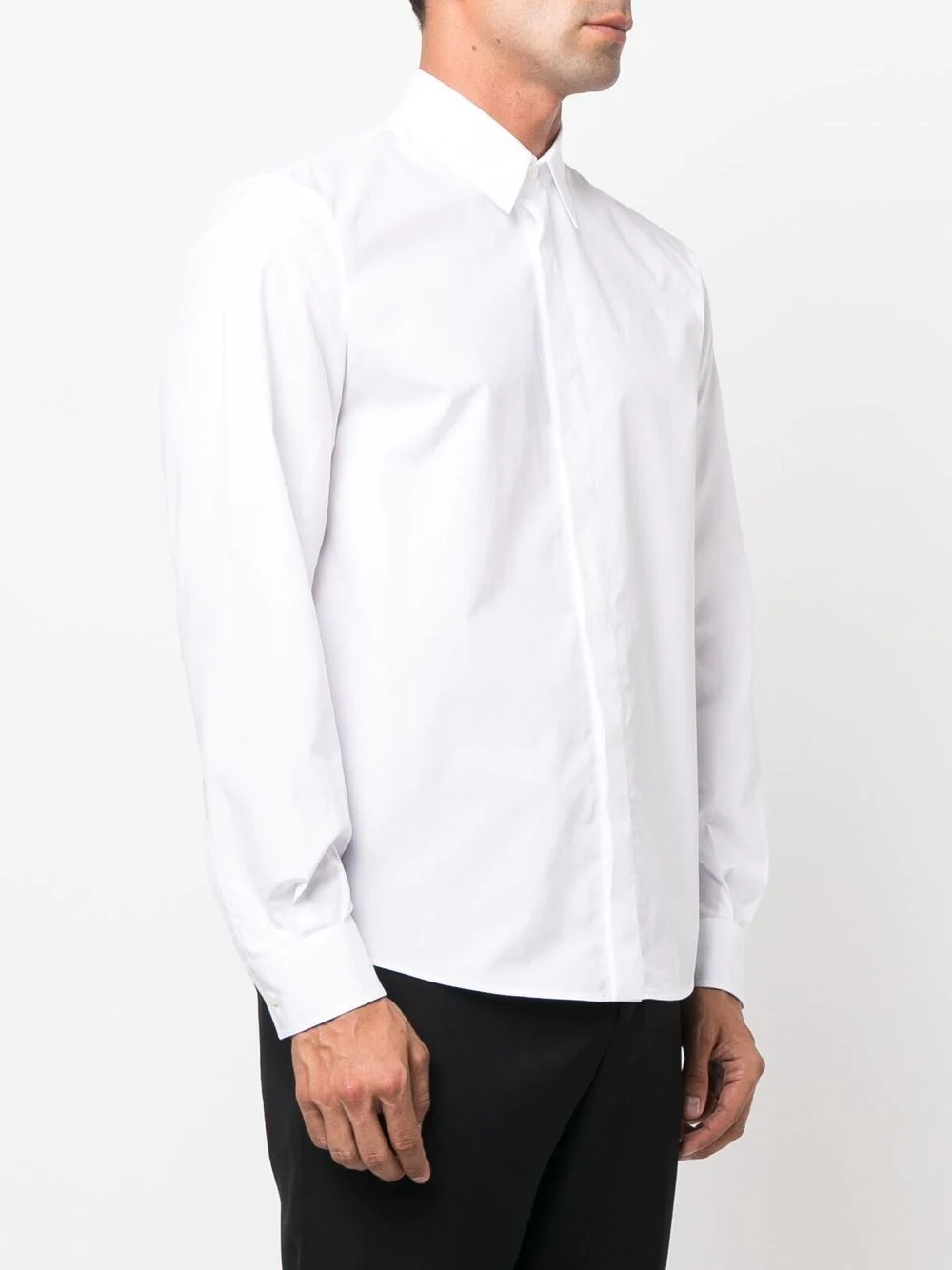 concealed-fastening long-sleeved shirt - 3