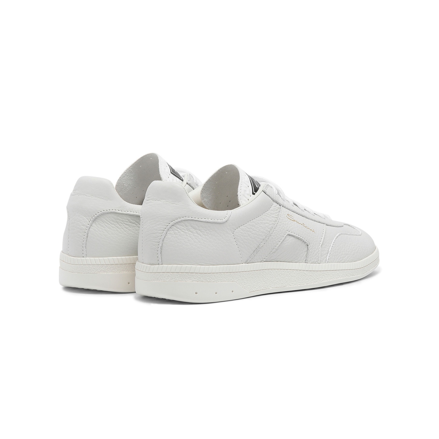Santoni Women's white leather DBS Oly sneaker | REVERSIBLE