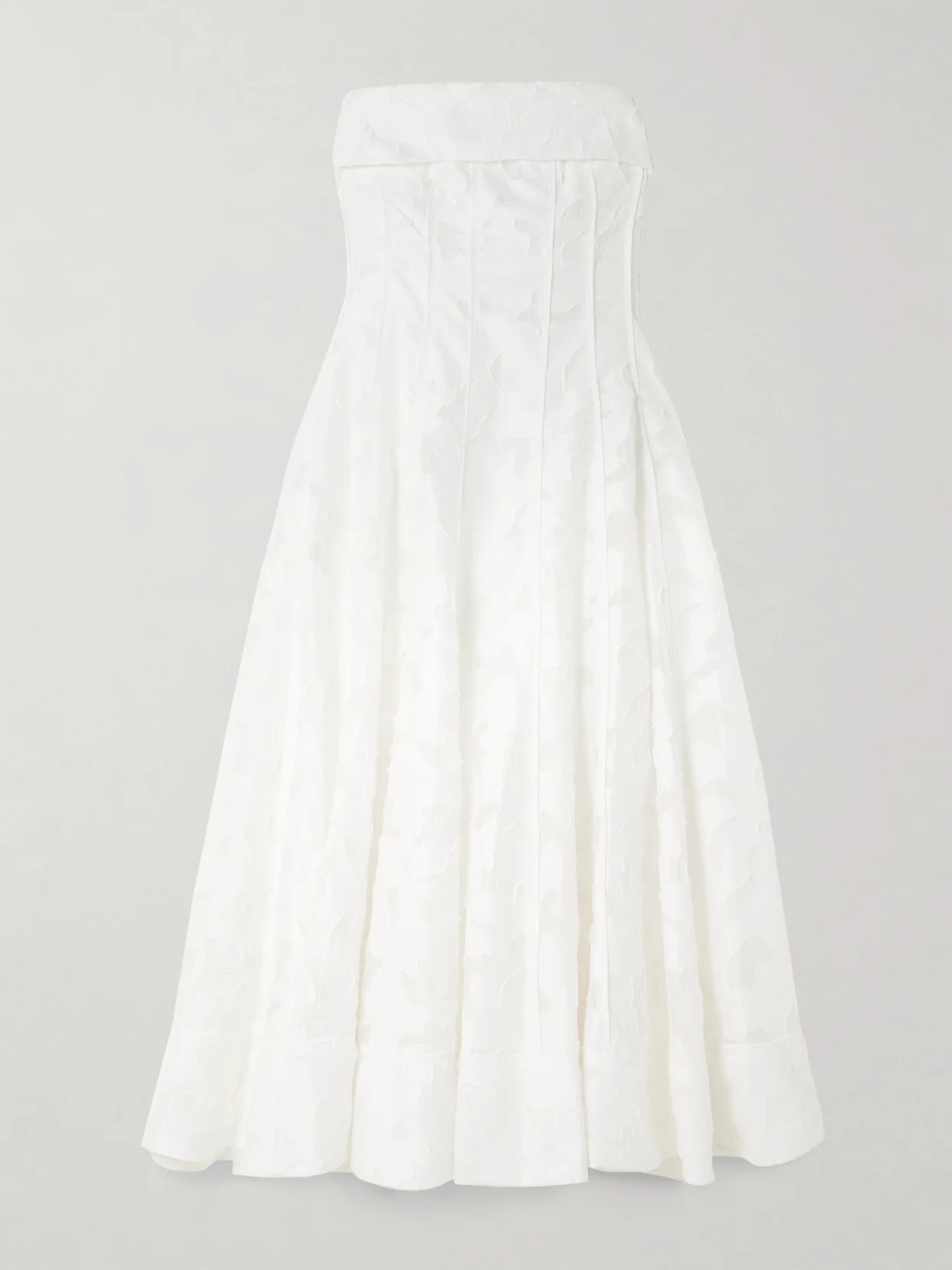 Imogen Strapless Fil Coupé Jacquard Midi Dress - 1
