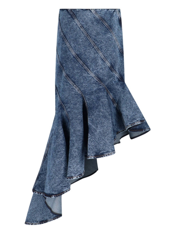 DENIM SPIRAL SKIRT - 2