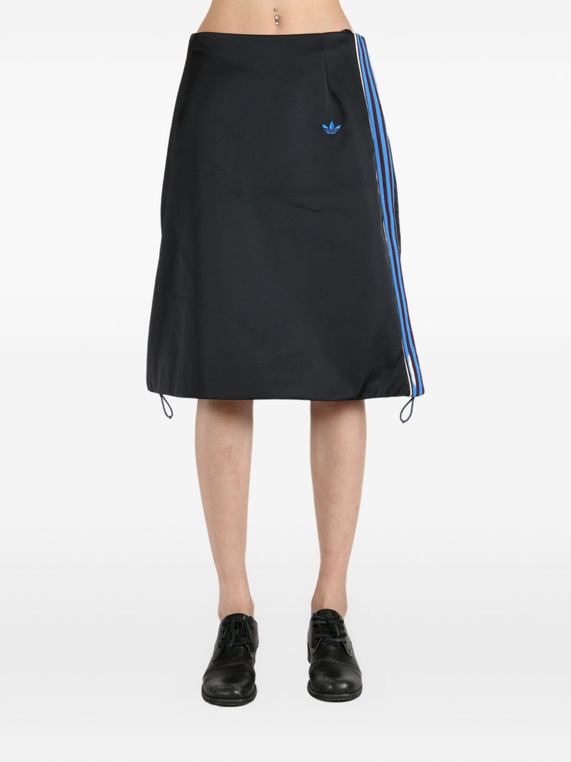 adidas satin stripe-detail skirt outlook