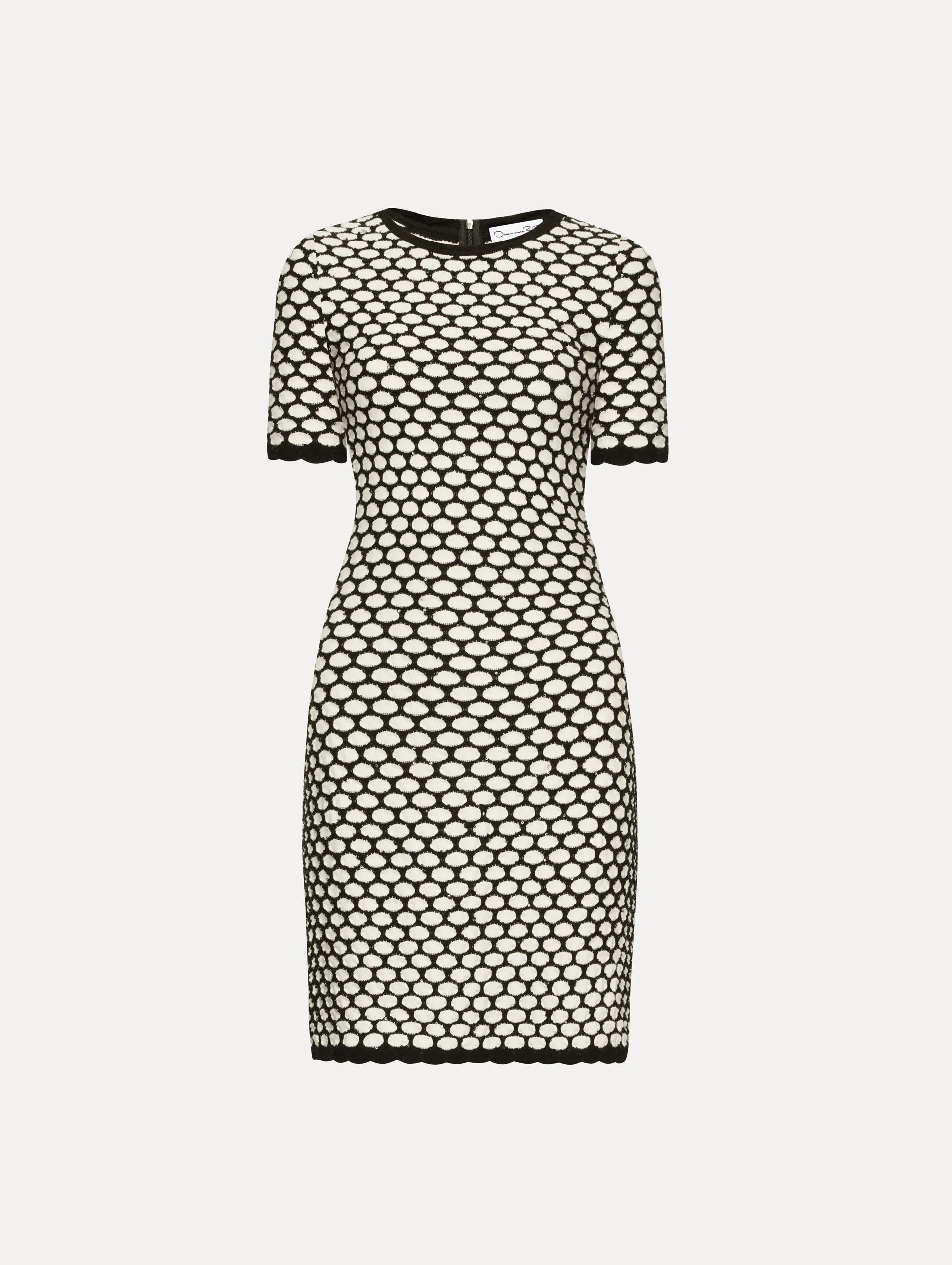 HONEYCOMB SEQUIN KNIT DRESS - 1