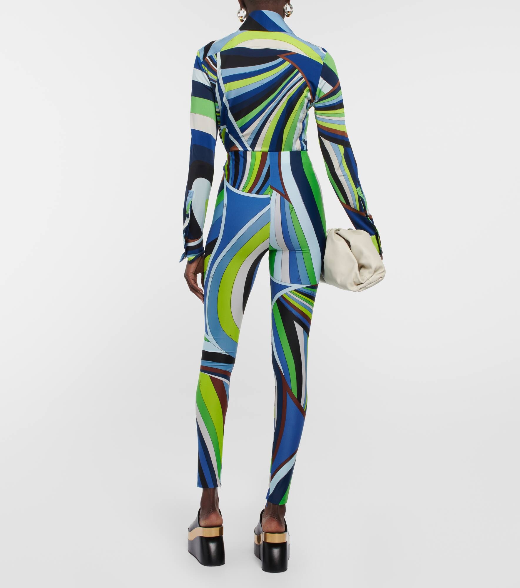 Printed high-rise leggings - 3
