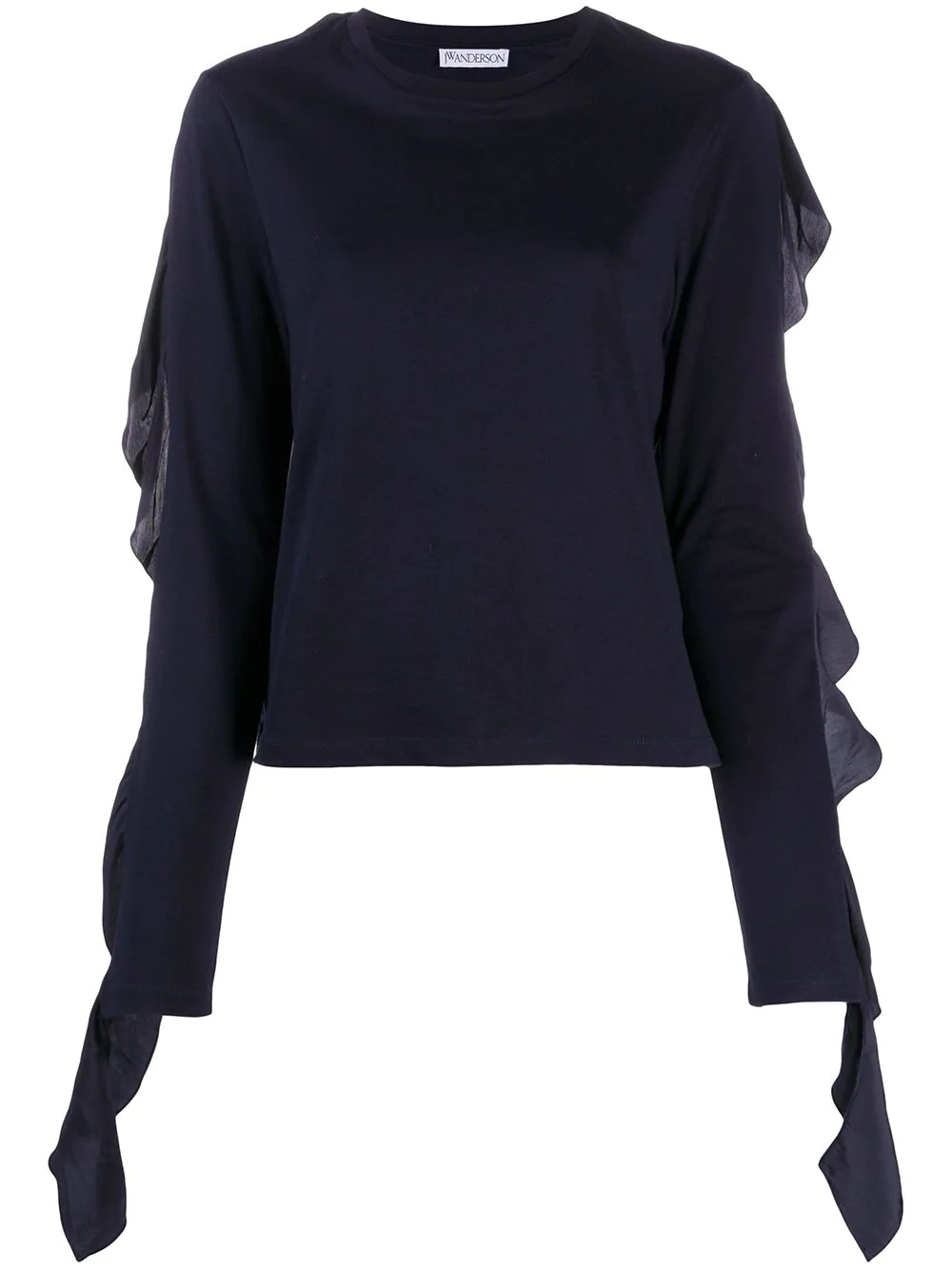 ruffle-trimmed jumper - 1