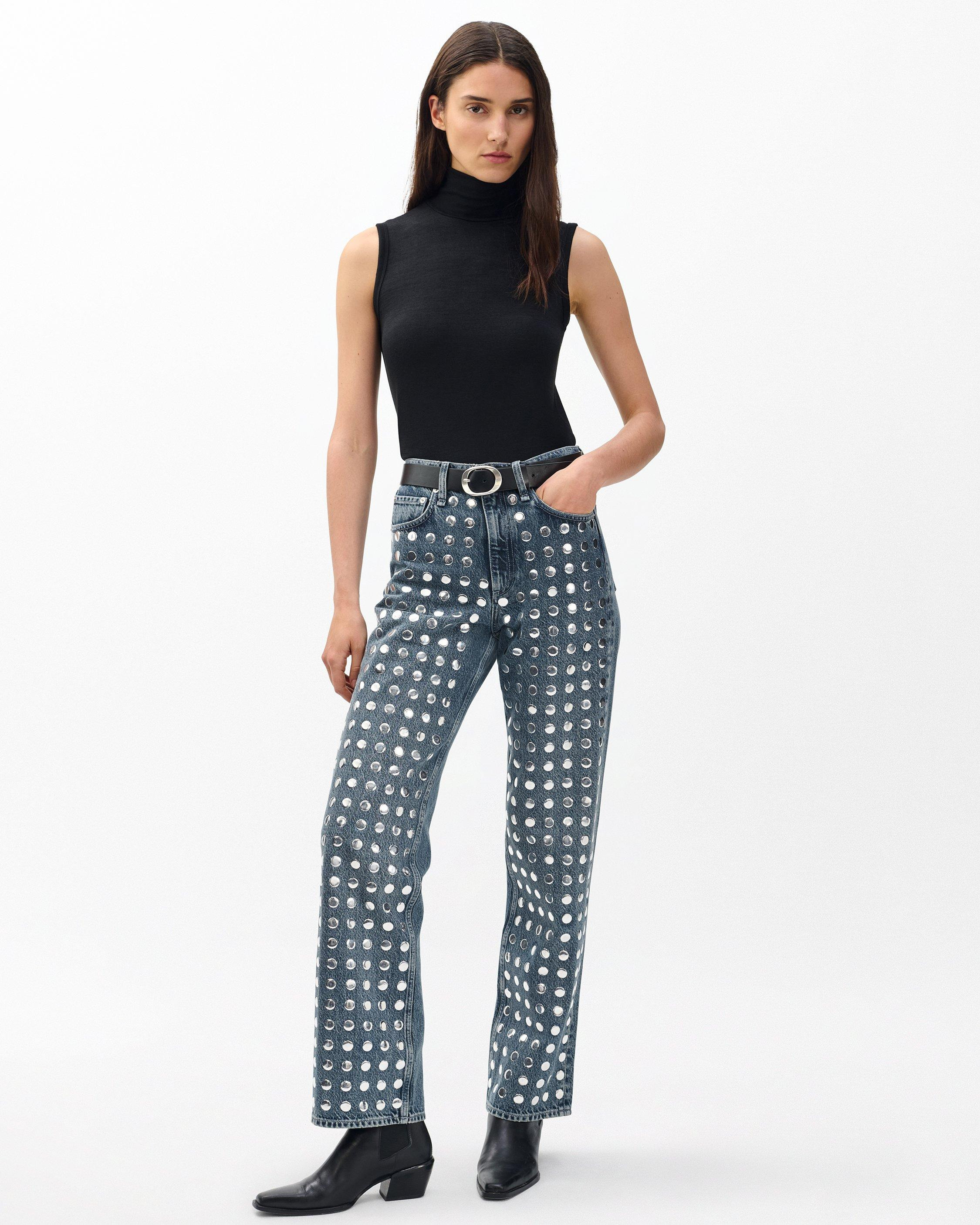 Shea Relaxed Straight Jeans
Lightweight Rigid in Studded Kingston - 2