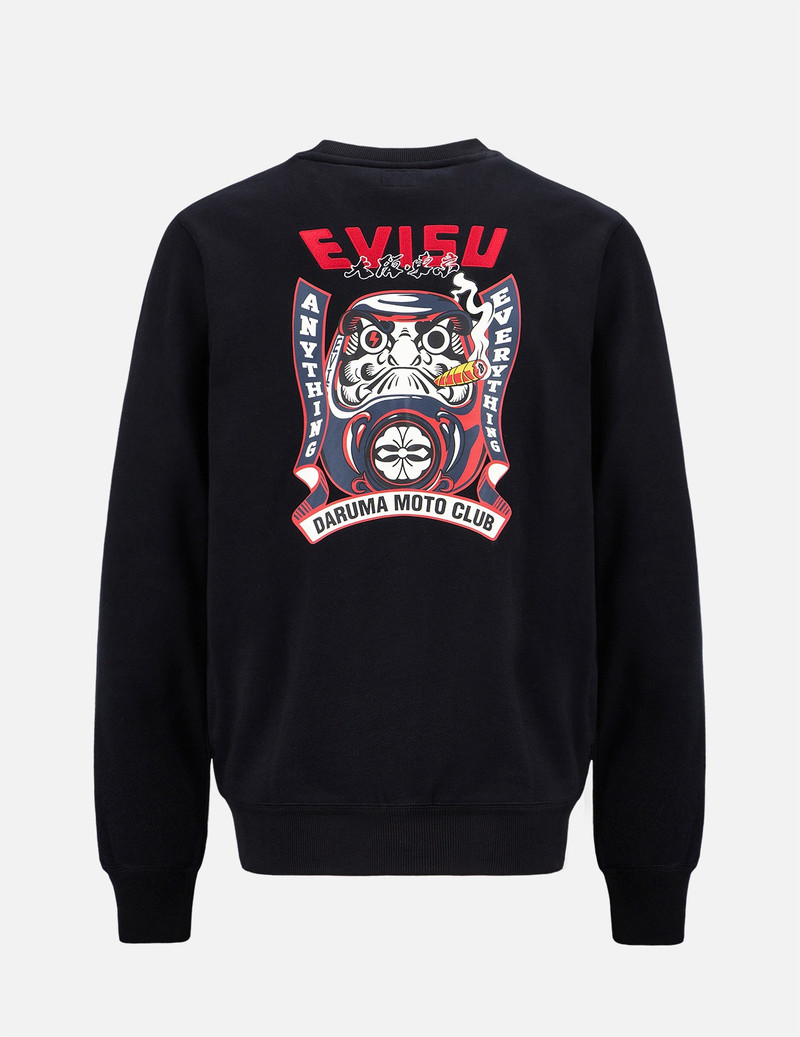 EVISU DARUMA MOTO CLUB MOTIF PRINT SWEATSHIRT outlook