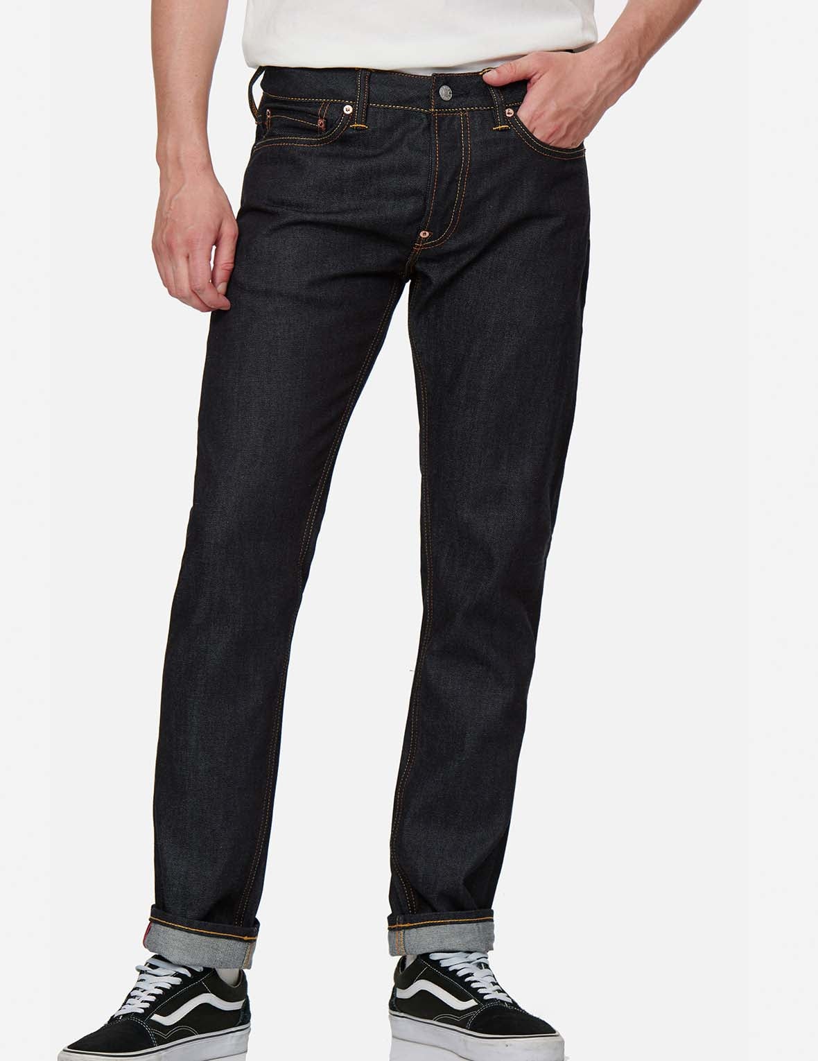 Orange Brushstroke Daicock Slim Straight fit Jeans #2010 - 4