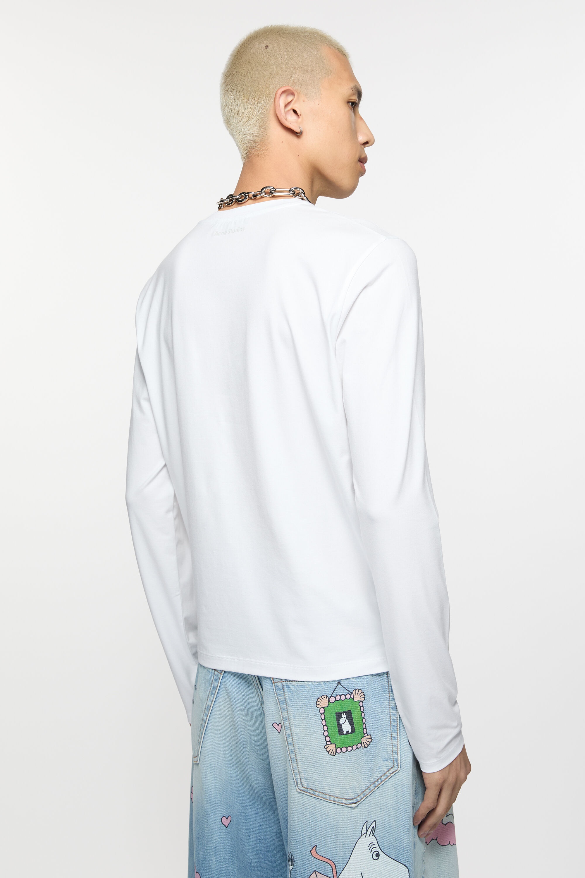 Long sleeve t-shirt - regular fit - Optic White - 3