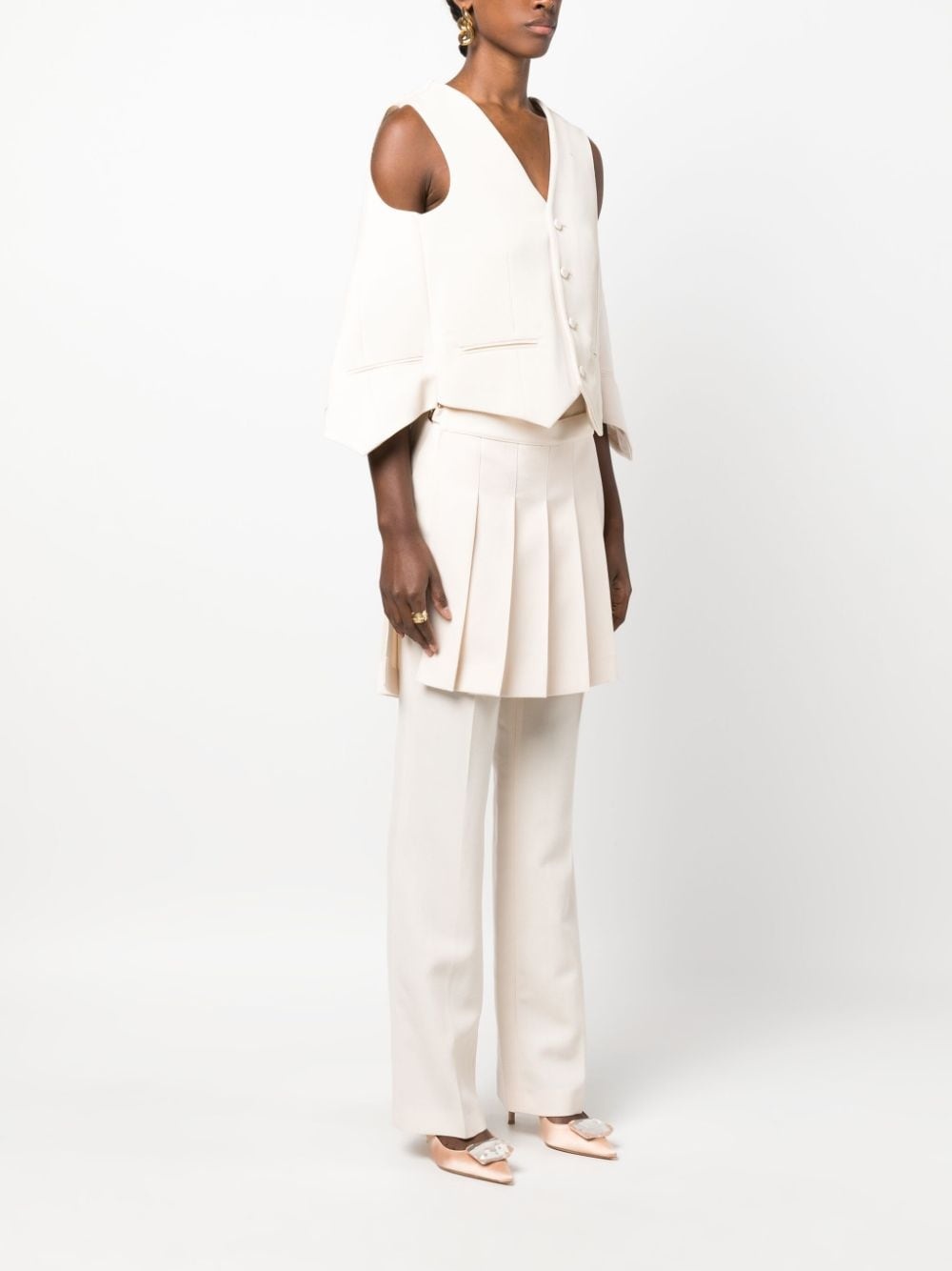 cut-out tailored cape - 3