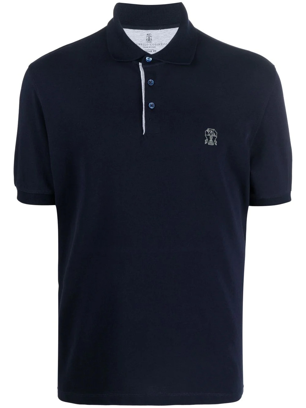 embroidered-logo polo shirt - 1