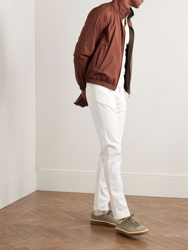 Loro Piana Reversible Windmate® Storm System® Nylon and Cashmere Blouson Jacket Chocolate outlook