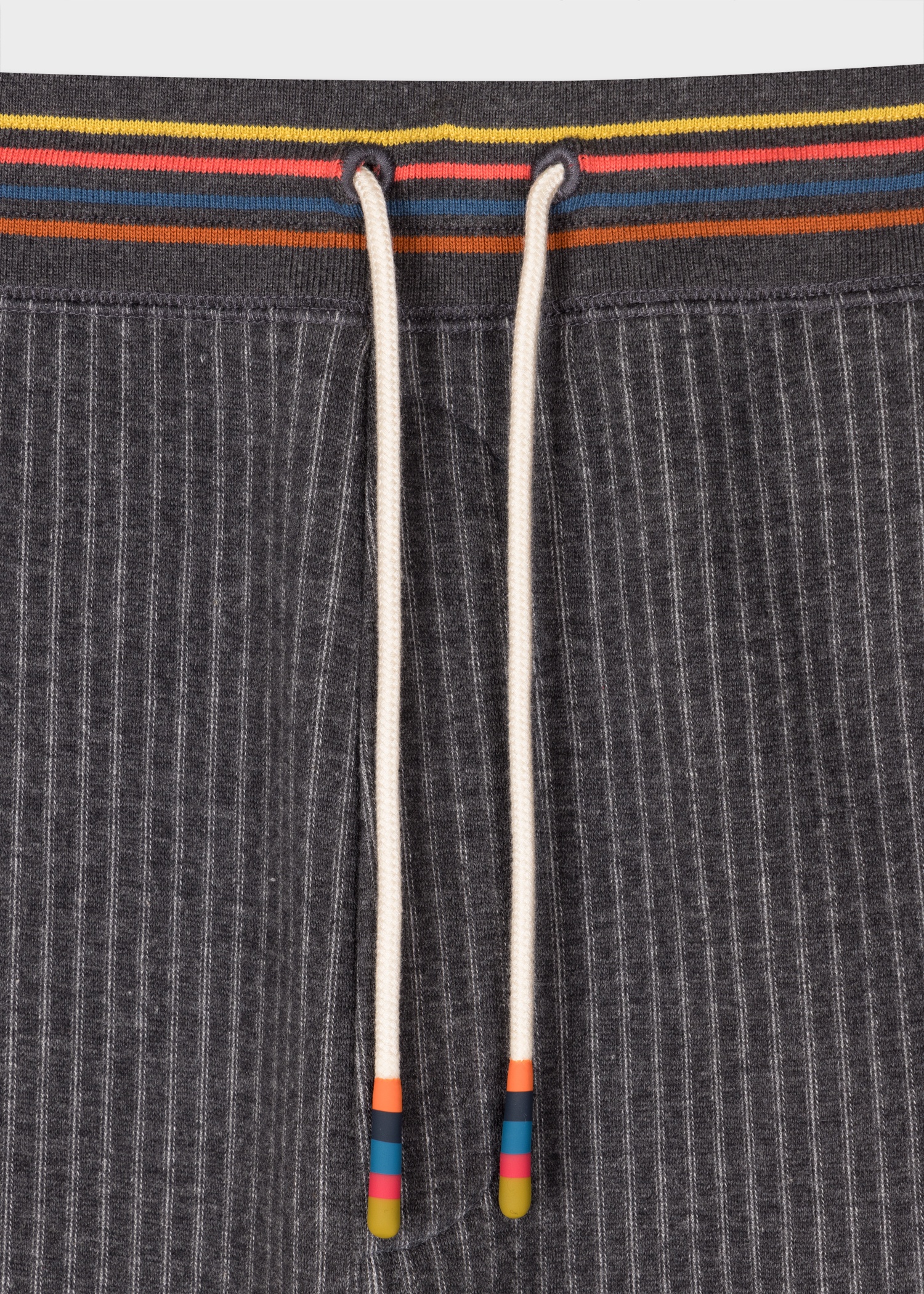 Dark Grey Stripe Cotton Lounge Pants - 3