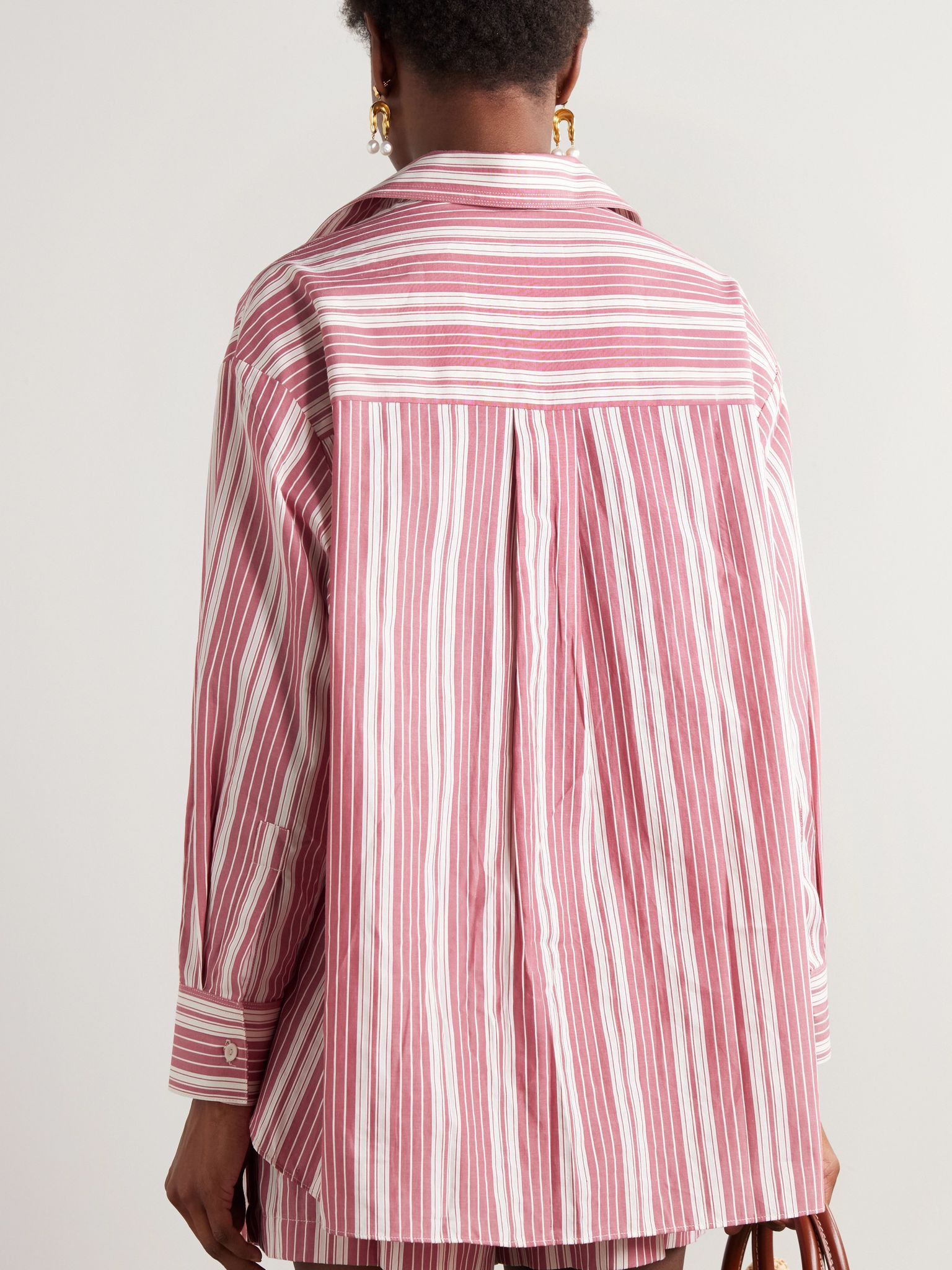 Capri striped cotton shirt Pink - 3