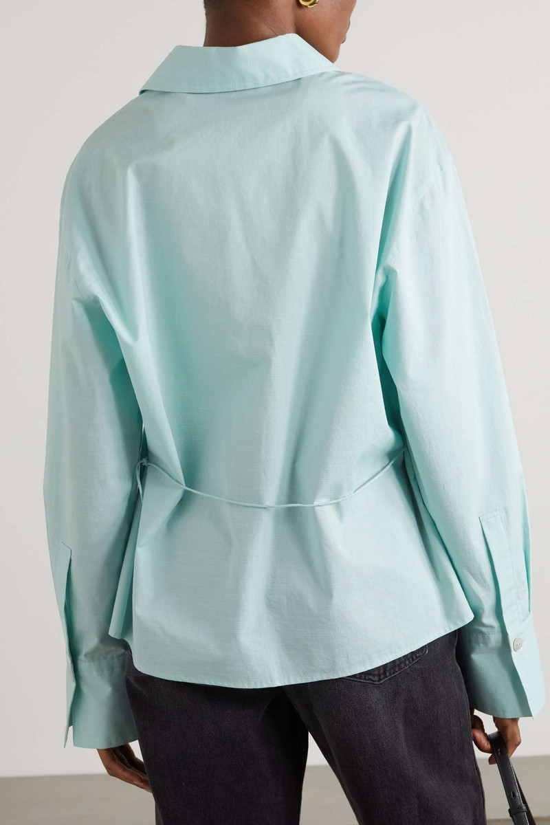 Gathered organic cotton-poplin shirt 4