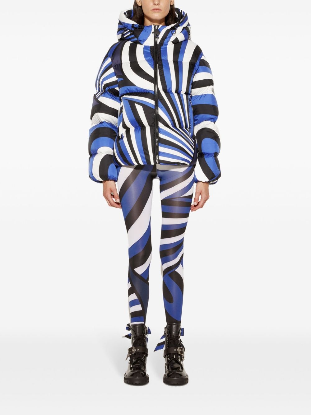 Iride-print puffer jacket - 2