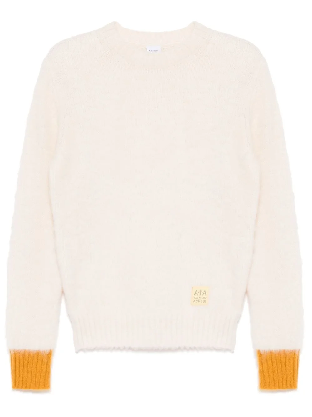 brushed-wool crew-neck jumper - 1