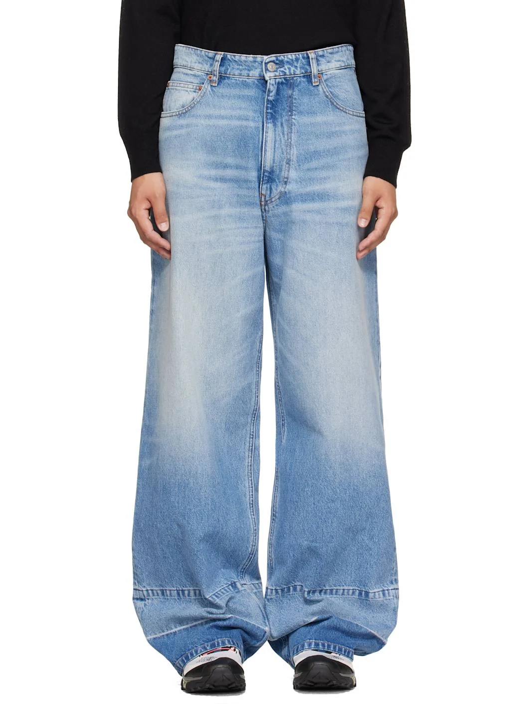 Blue Wide-Leg Jeans - 1