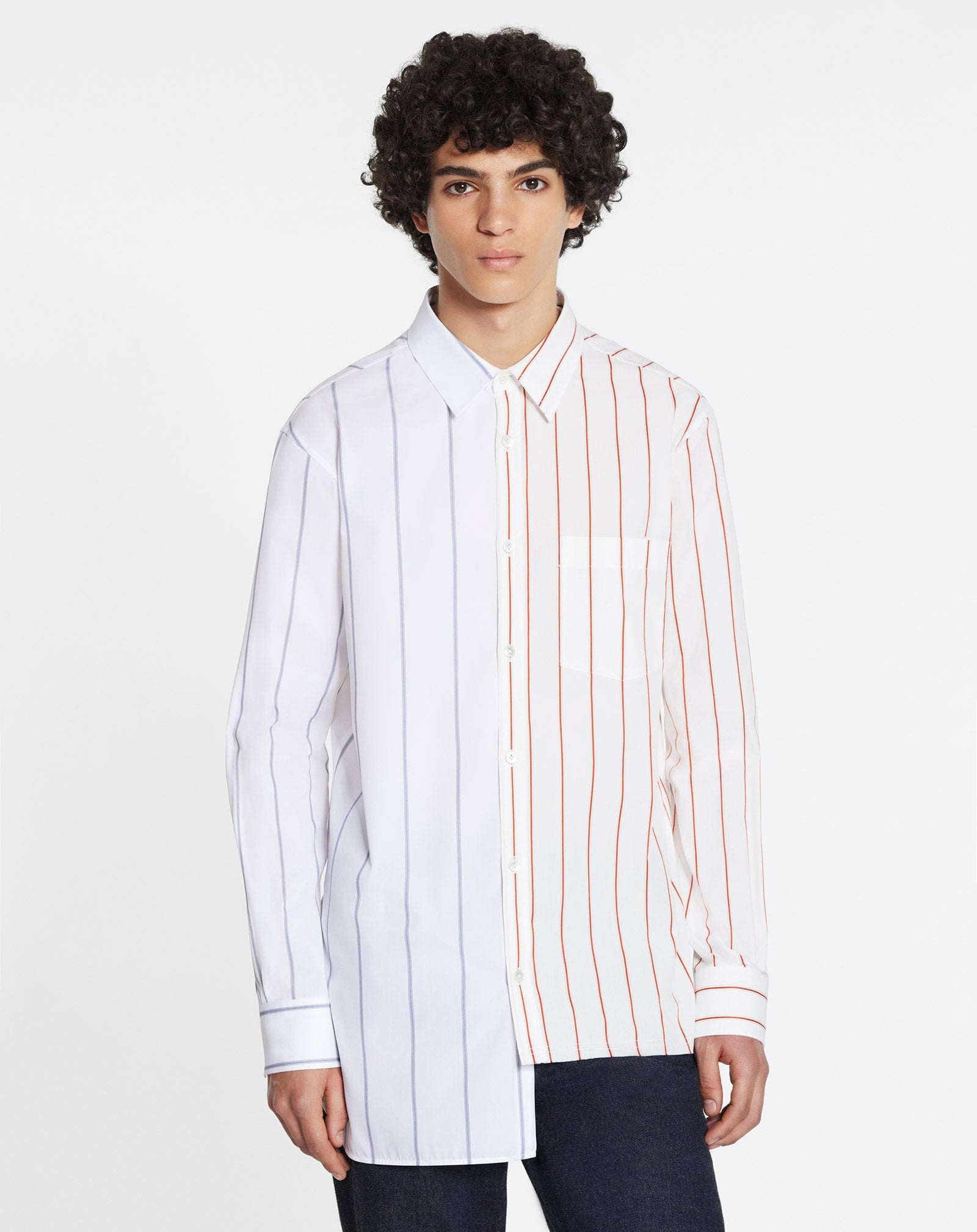 DUAL-PRINT STRIPED SHIRT - 3