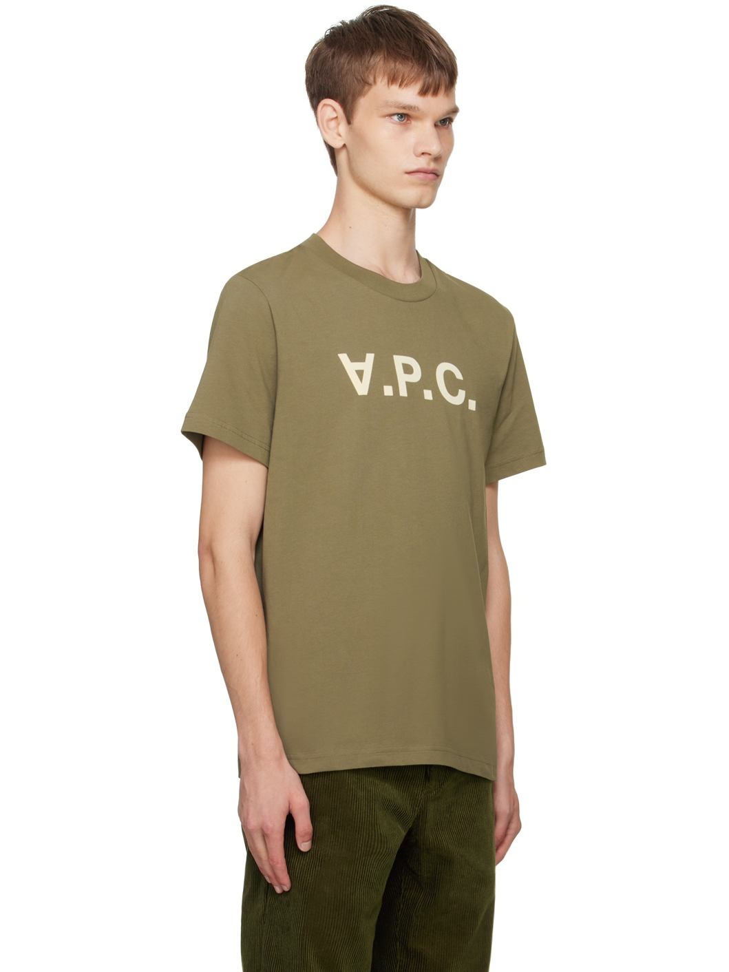 Khaki Standard Grand 'V.P.C.' T-Shirt - 2