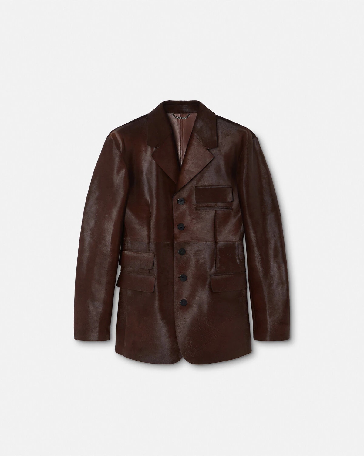 Pony-Effect Leather Jacket - 1