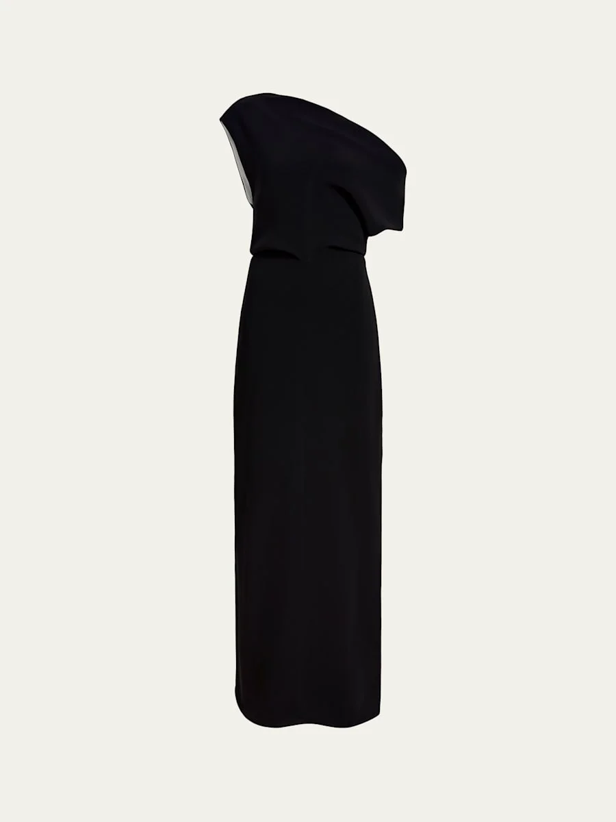 Rosina Draped Double-Crepe Dress - 1
