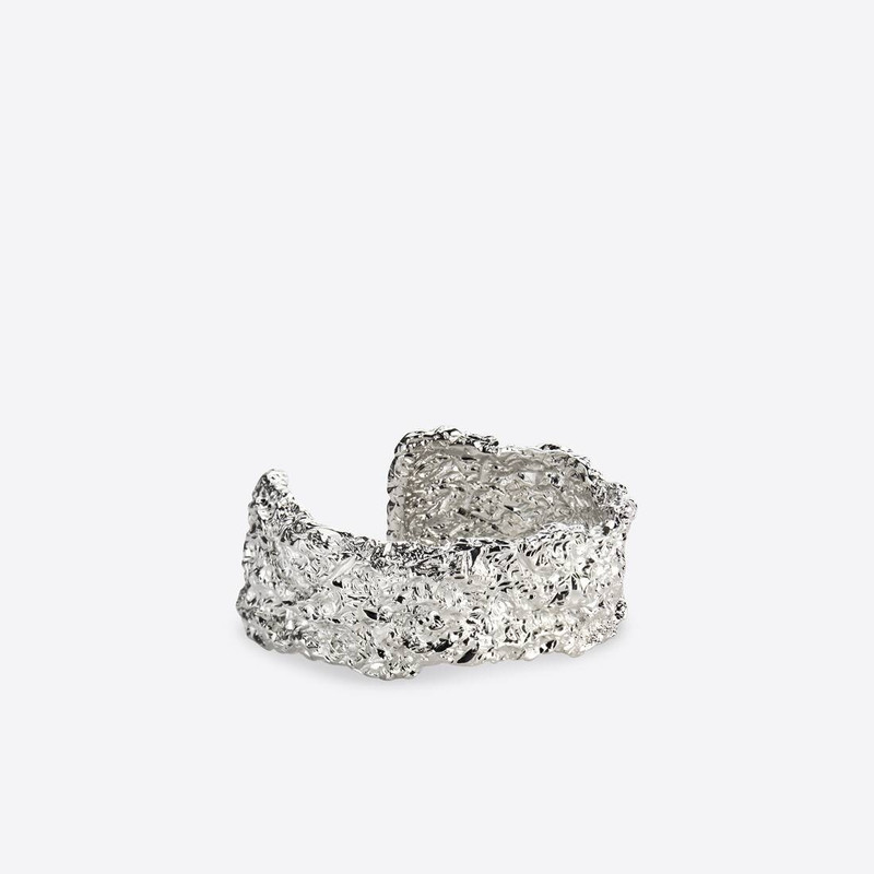BALENCIAGA Alu Cuff Bracelet  in Silver outlook