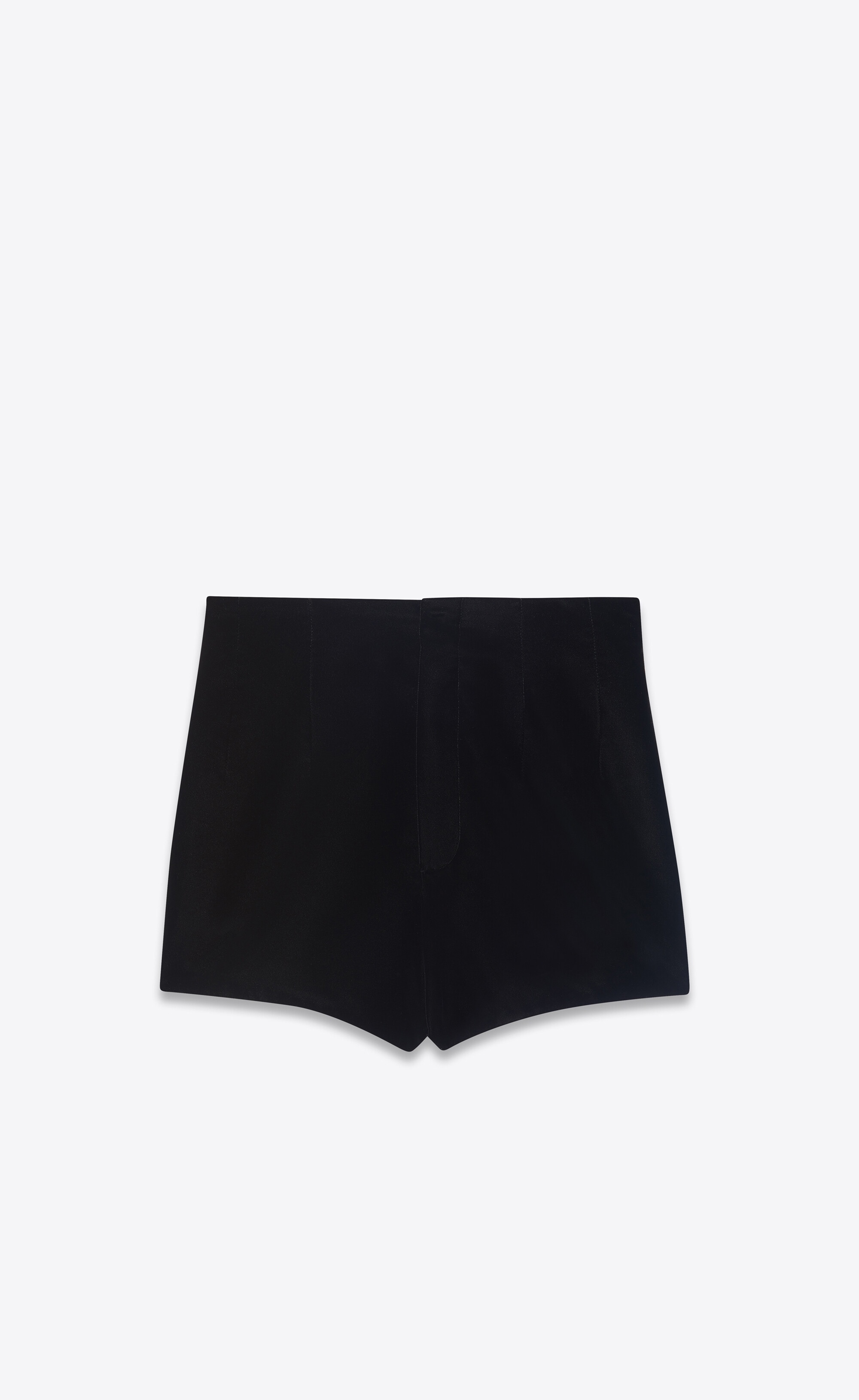 velvet mini shorts - 1