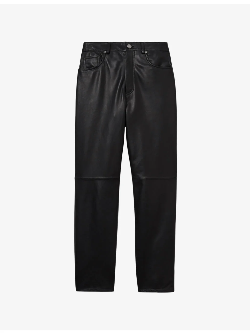 Verona slim-leg high-rise leather trousers - 1