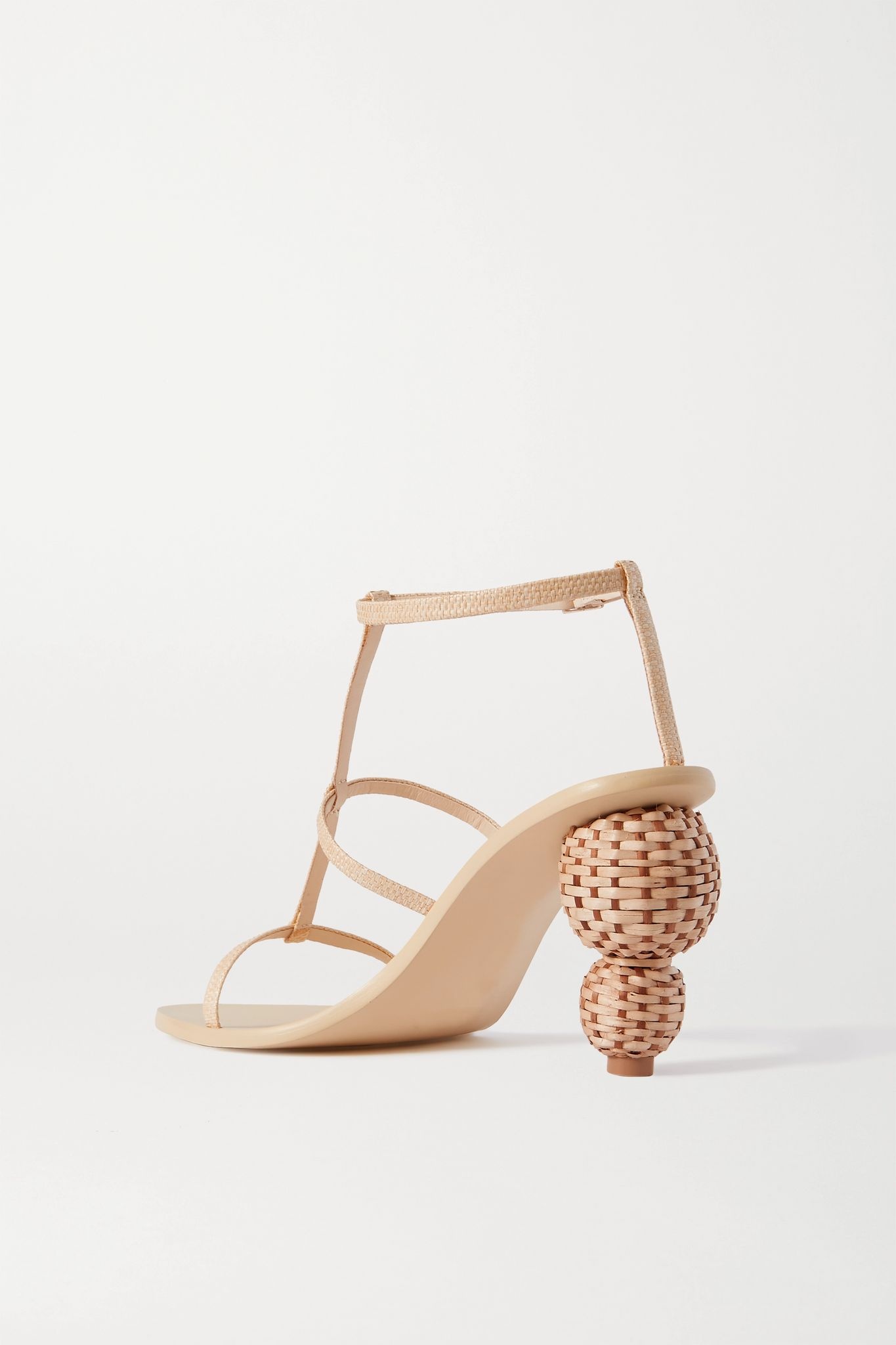 Eden raffia and leather sandals - 4