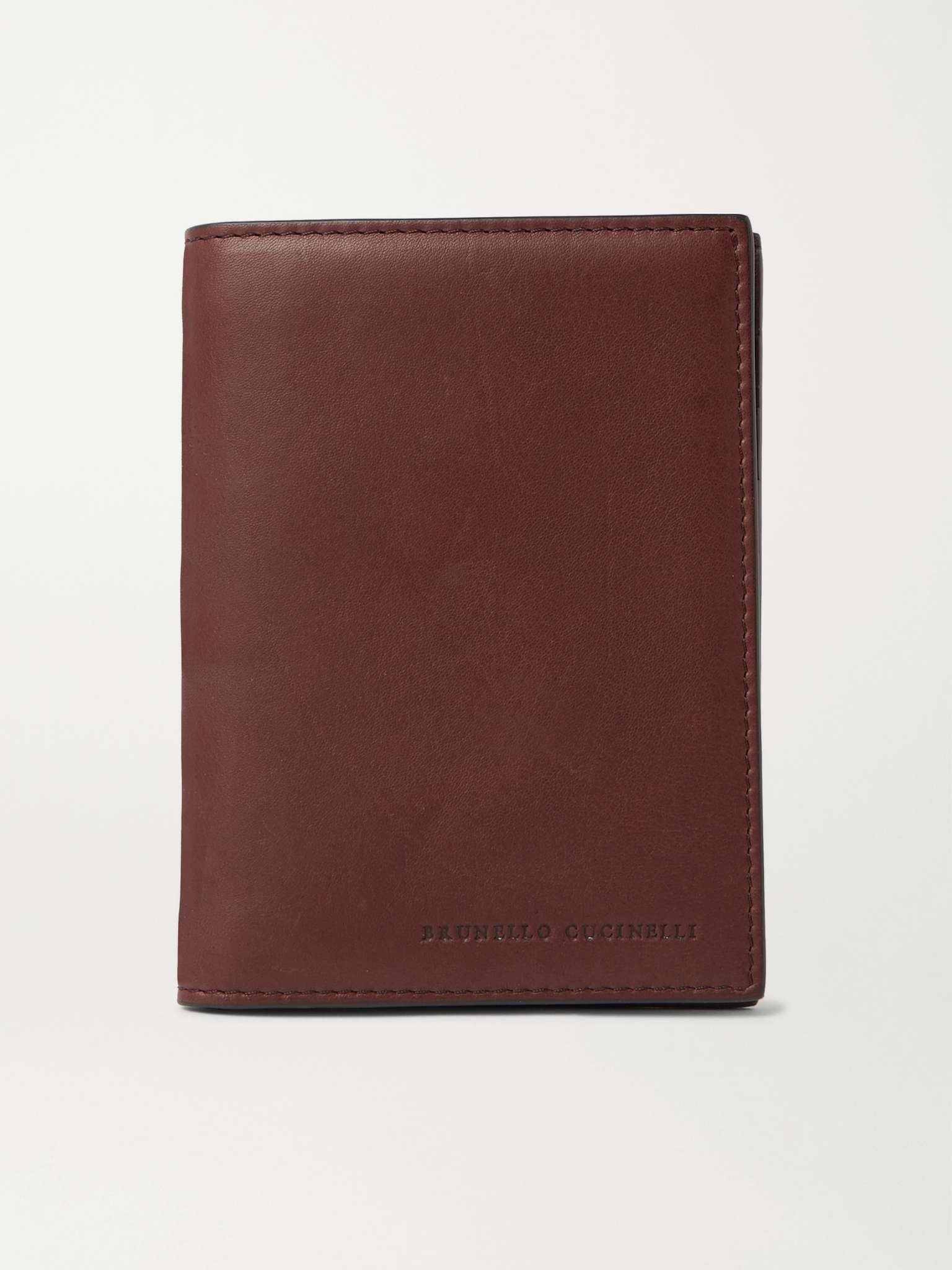 Logo-Debossed Leather Bifold Cardholder - 1