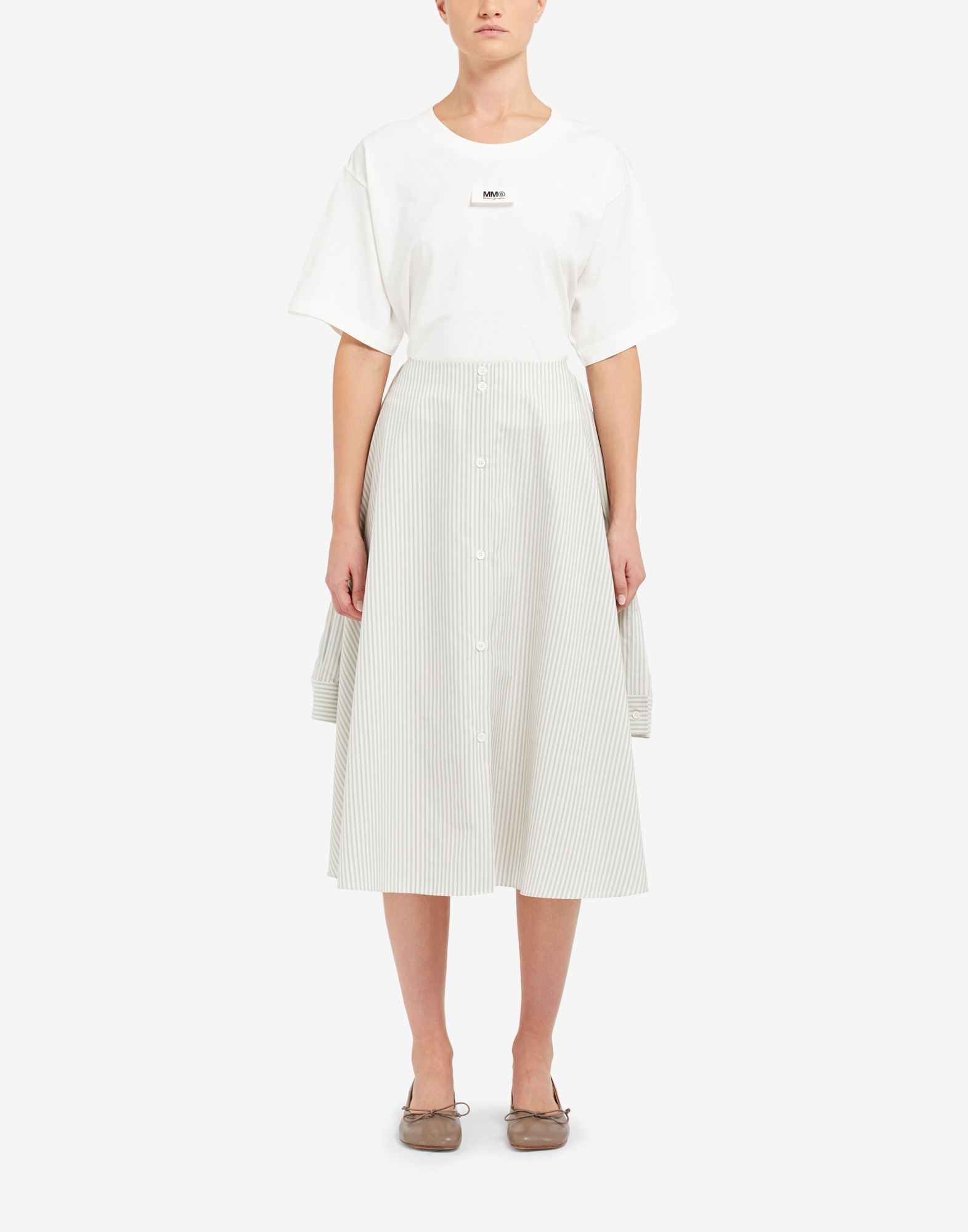 Pinstripe shirt skirt - 2