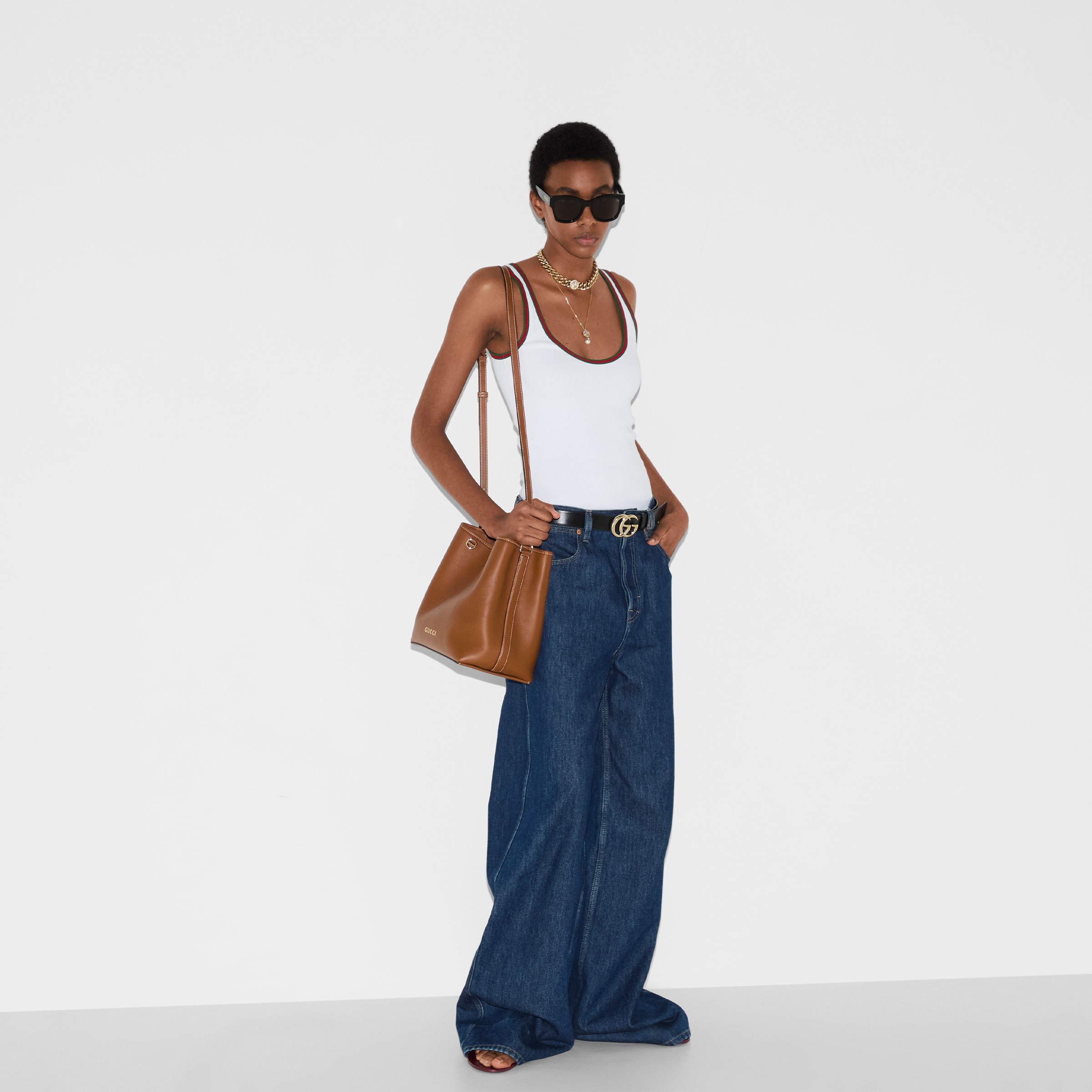 Wide leg denim pants - 6