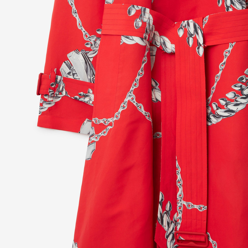 Long Shield Hardware Taffeta Trench Coat 6