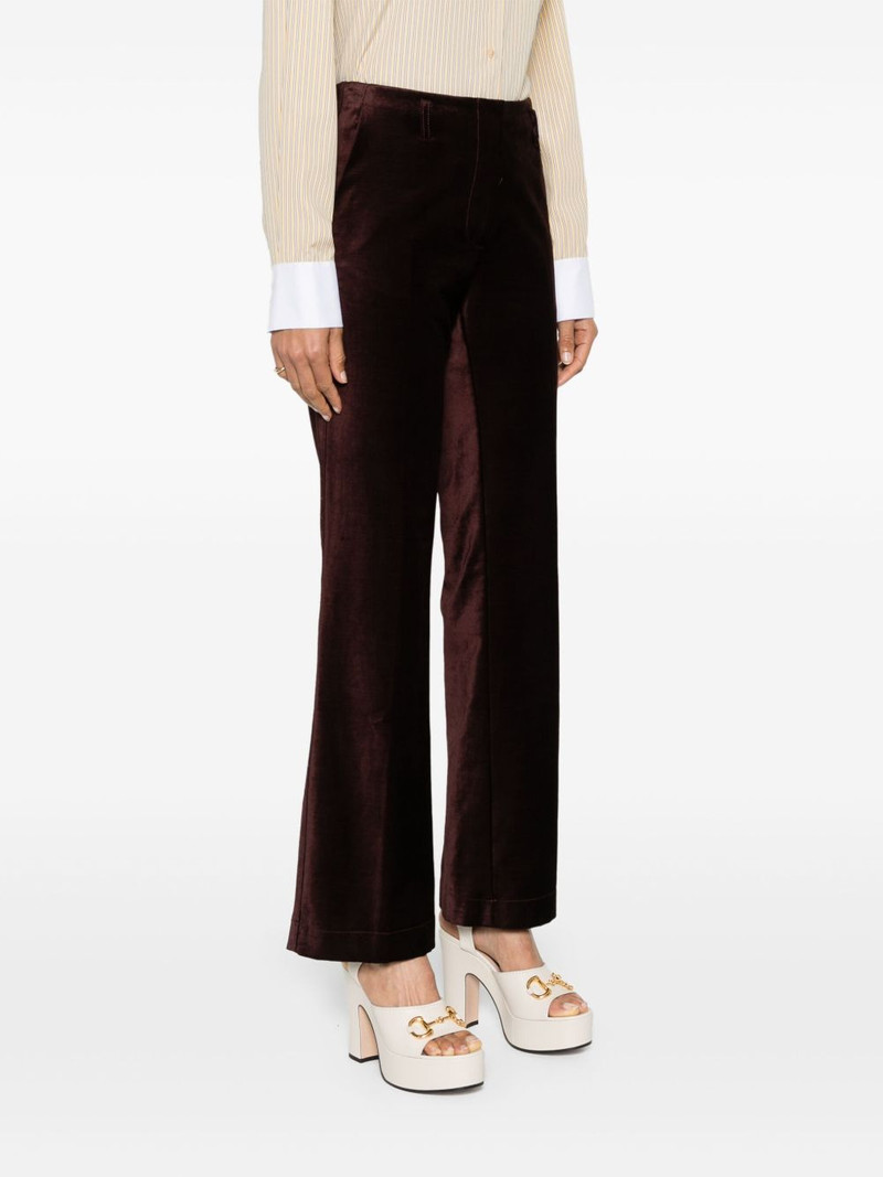 velvet straight-leg trousers 3