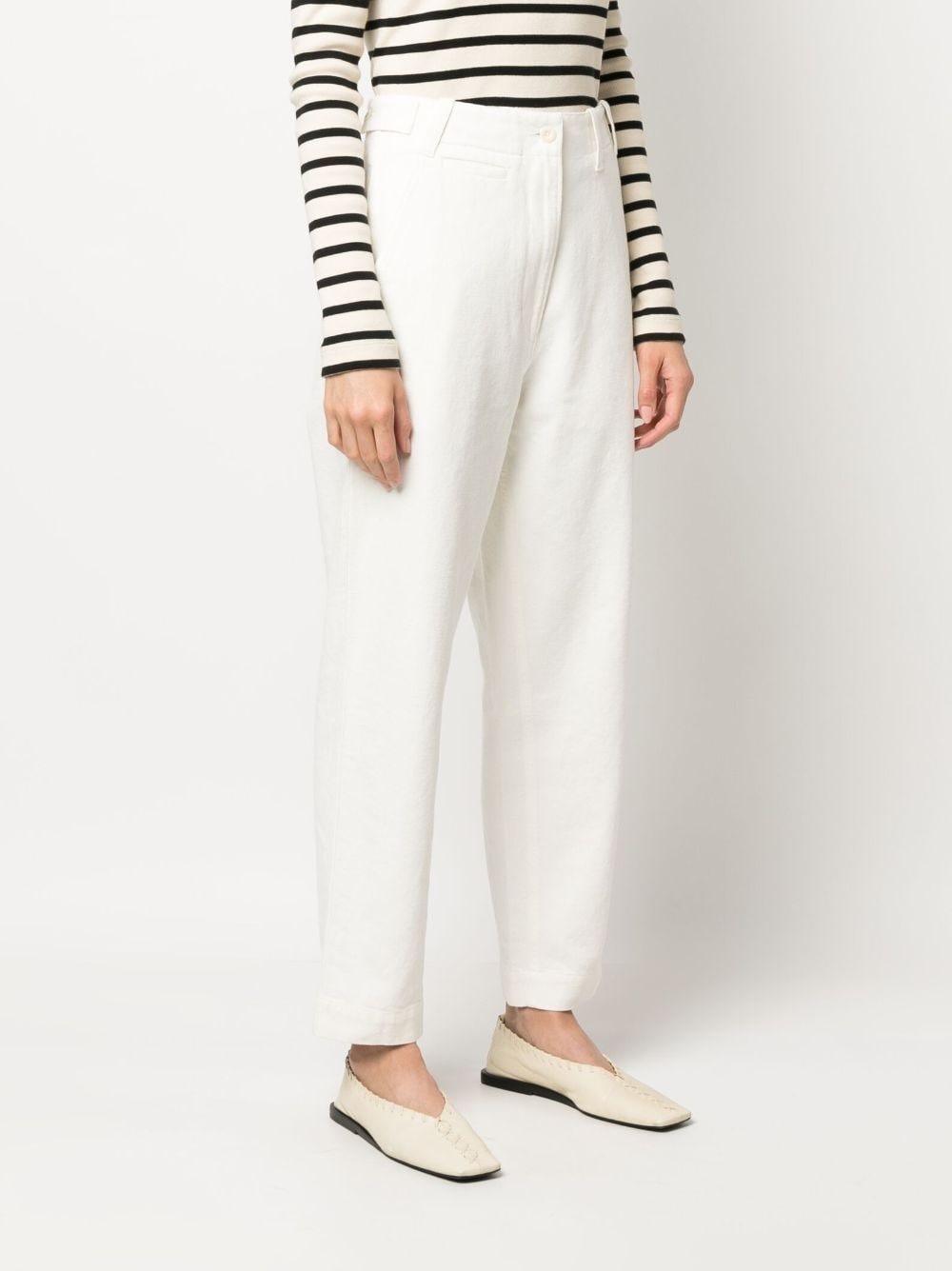 high-waisted tapered trousers - 3