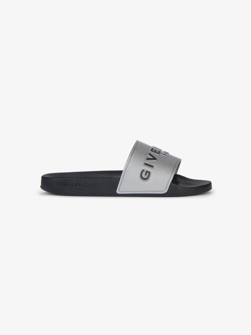 GIVENCHY PARIS SANDALS IN METALIZED RUBBER - 1