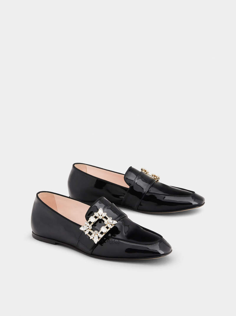 Roger Vivier Mini Broche Vivier Buckle Loafers in Patent Leather outlook