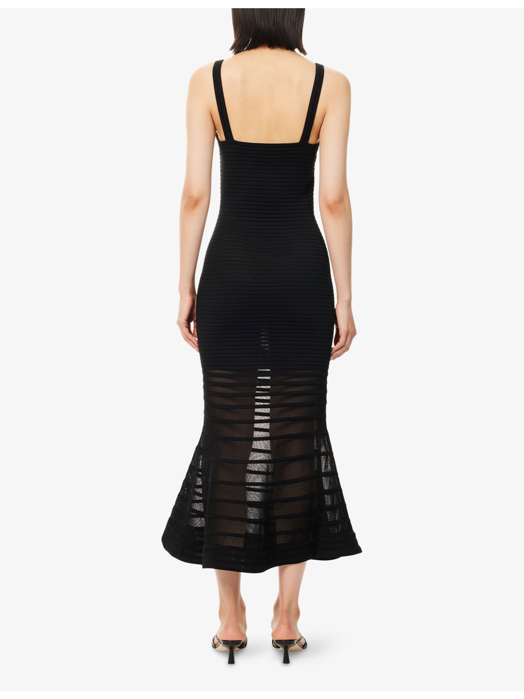 Vallarie Semi-Sheer Woven Midi Dress - 4