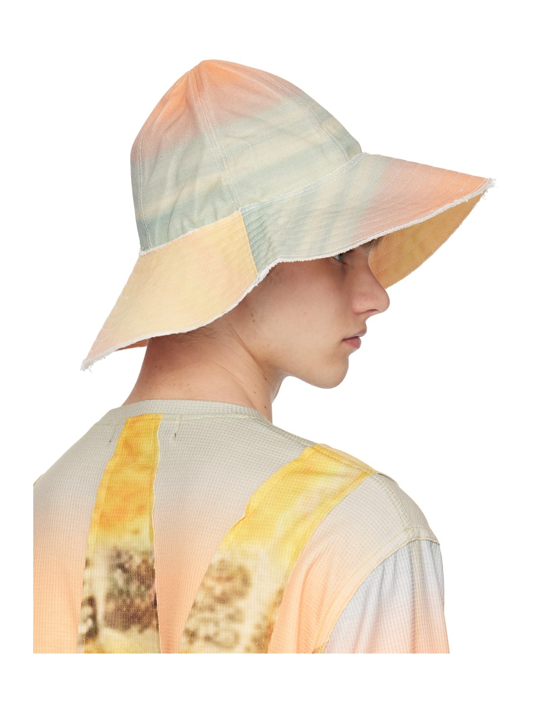 Multicolor Sunset Beach Hat - 3