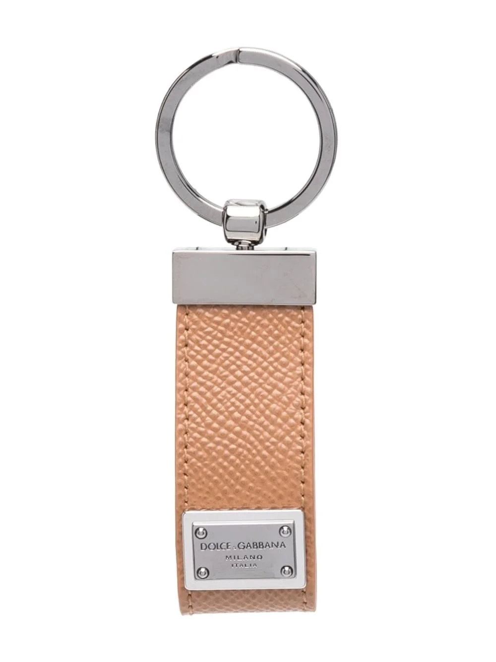 logo-plaque leather keyring - 1