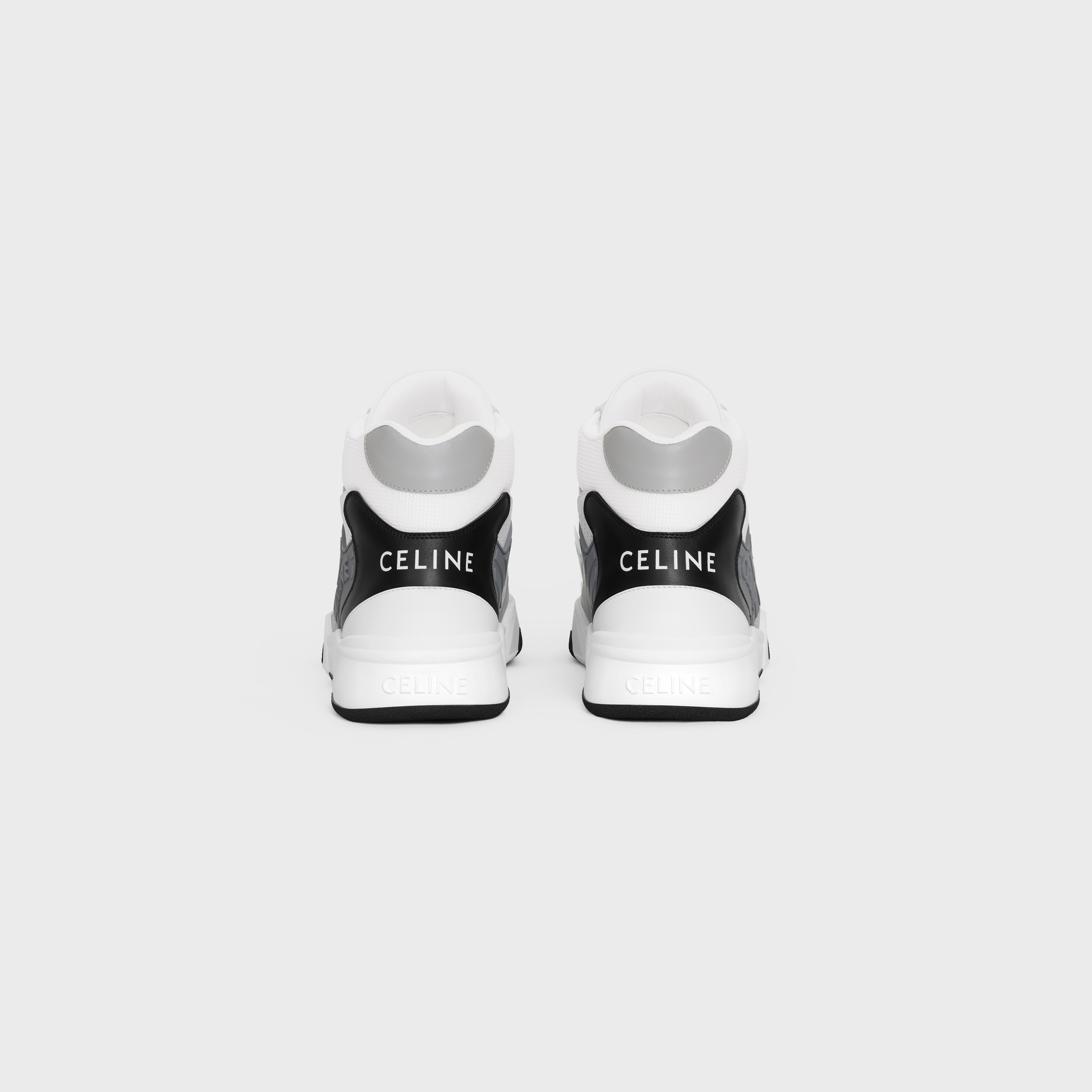 CELINE TRAINER CT-06 HIGH TOP SNEAKER in CALFSKIN AND MESH - 3