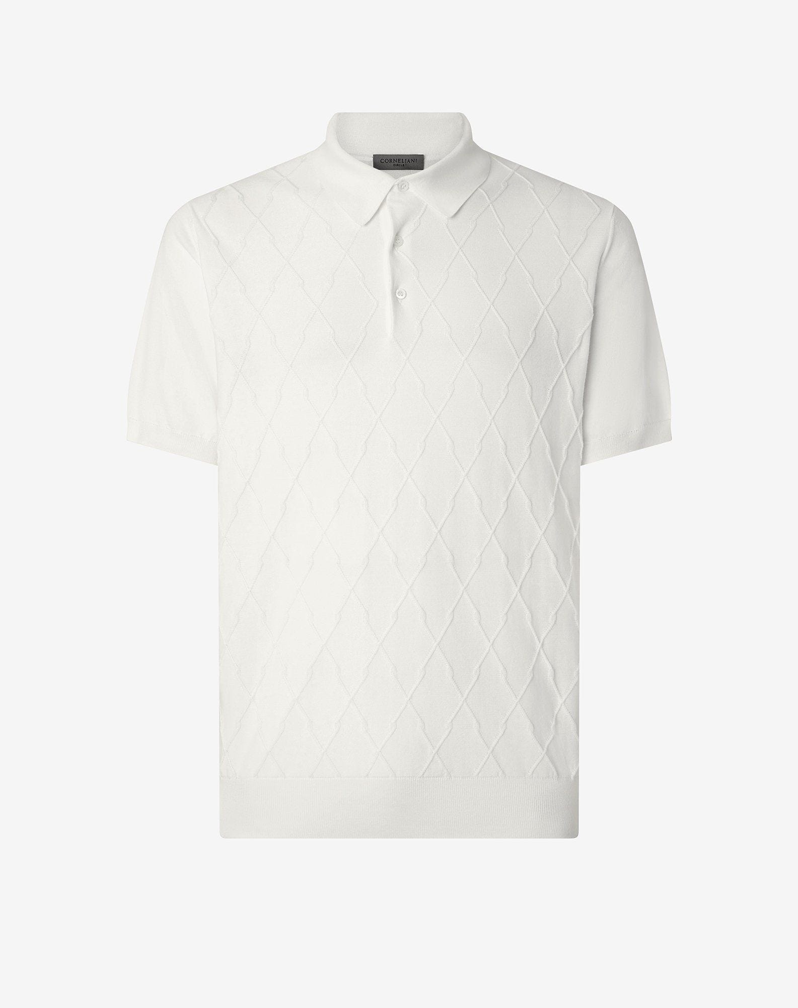 White button-up organic cotton polo shirt - 1