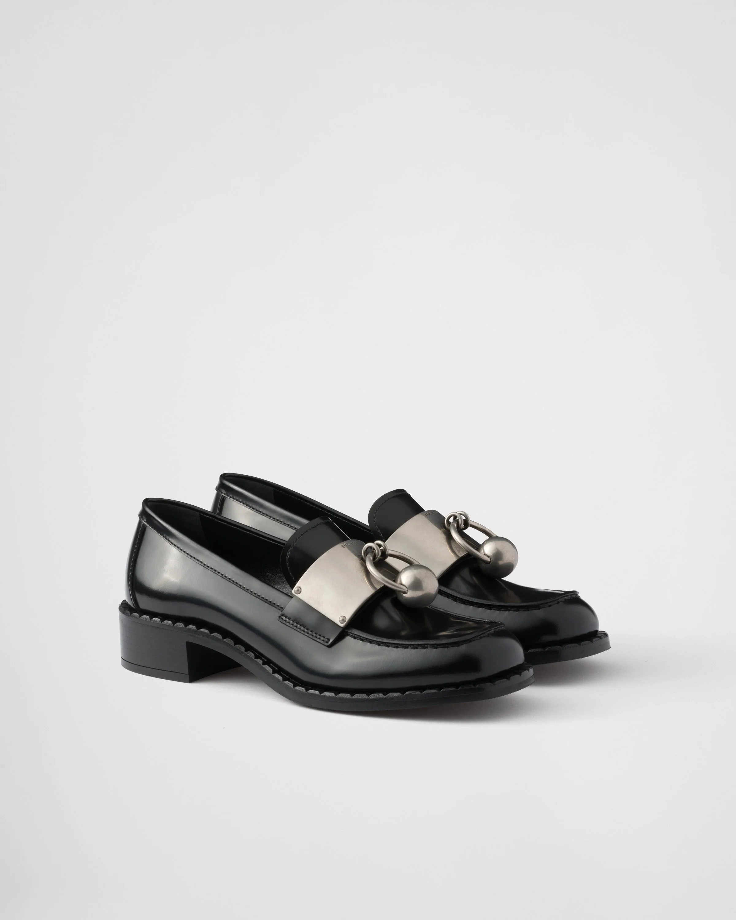 Brushed leather loafers - 1