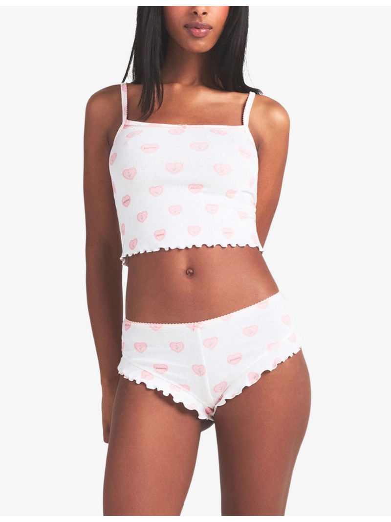 SKIMS Pointelle Stretch-Cotton Cami Sleep Set outlook