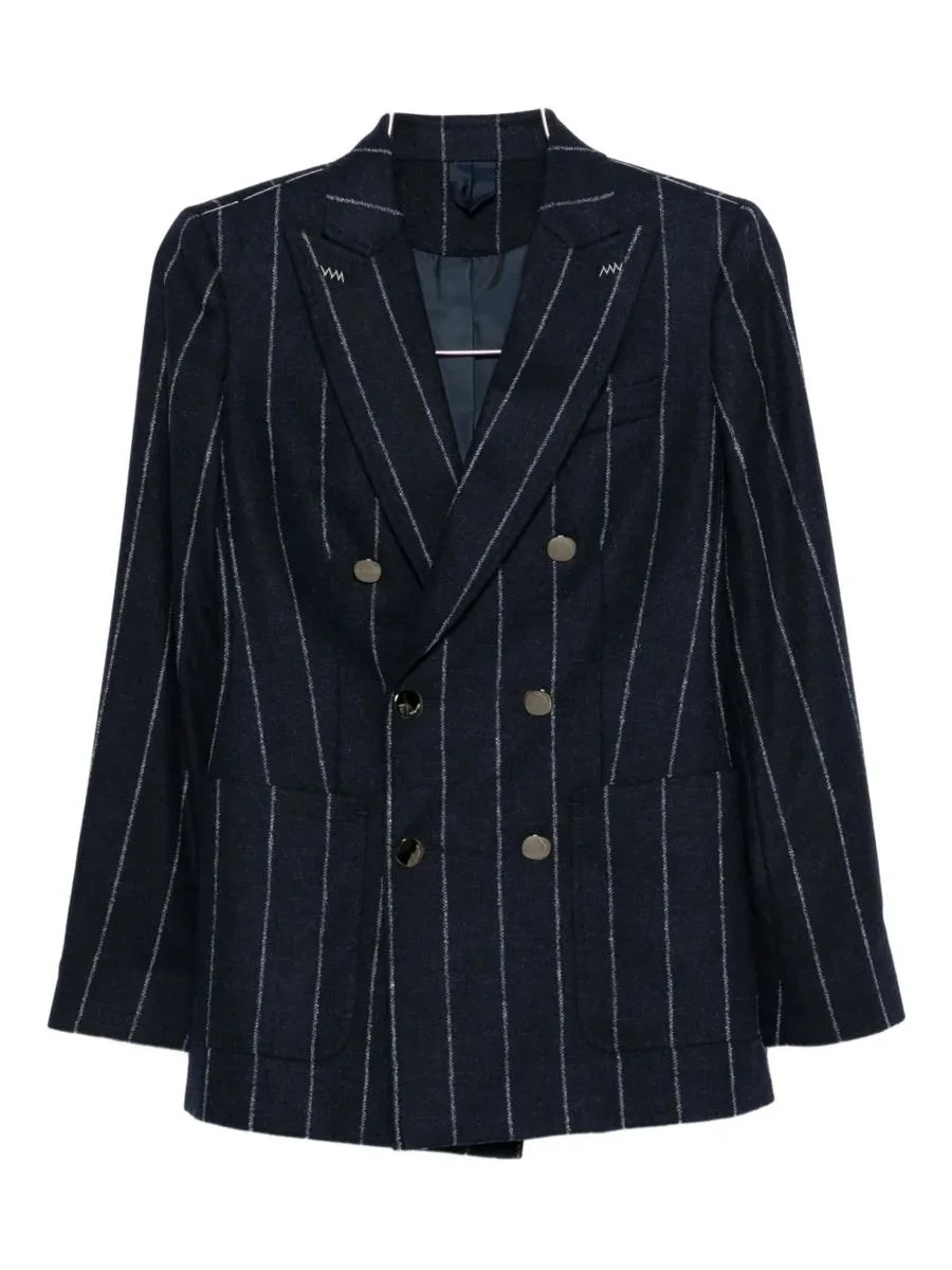 Max Mara Double-Breasted Pinstriped Jacket - 1