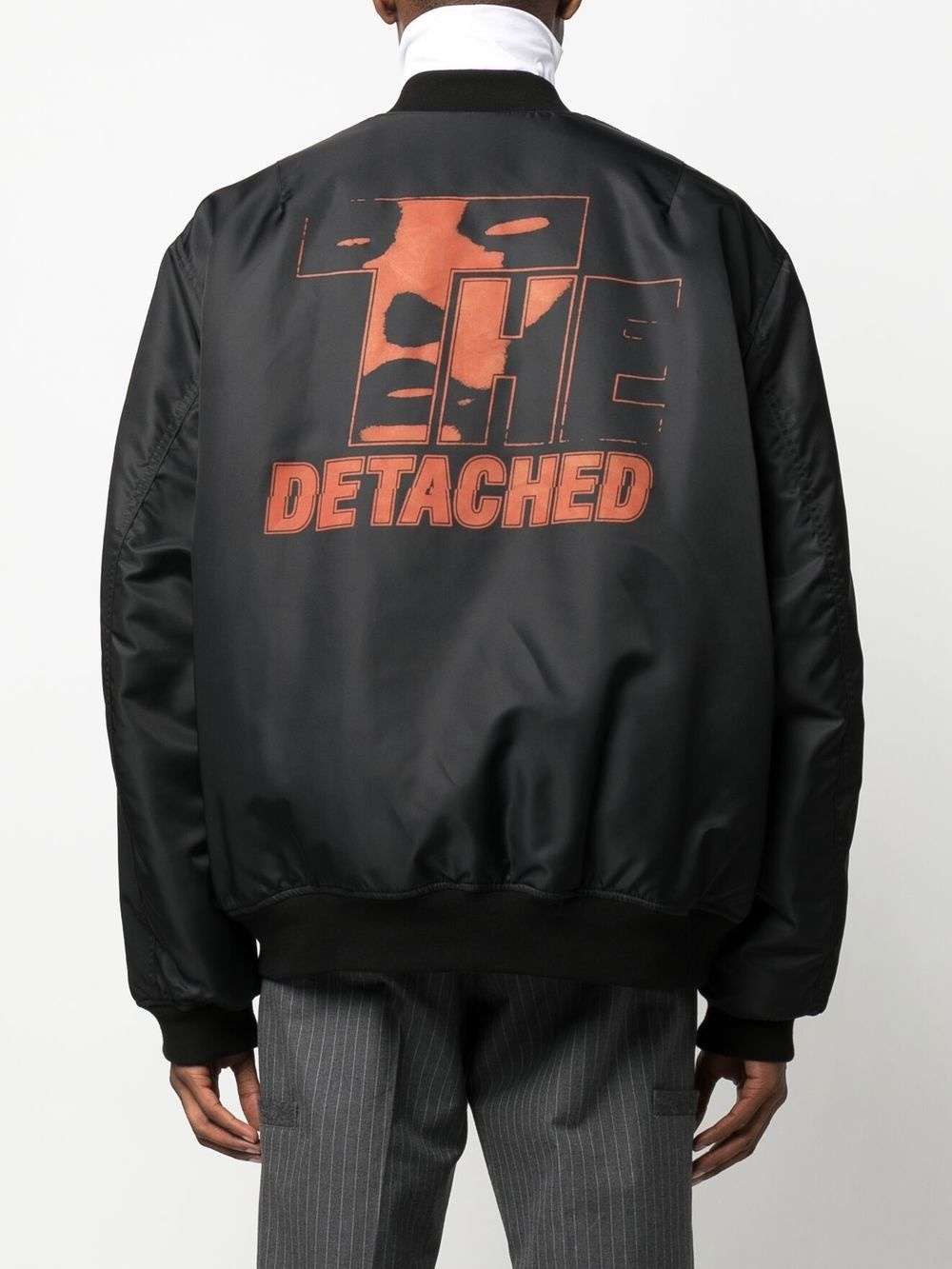 Detached-print bomber jacket - 4