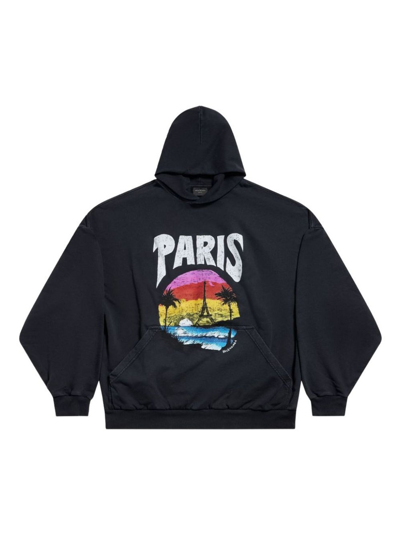 BALENCIAGA Paris Tropical cotton hoodie outlook